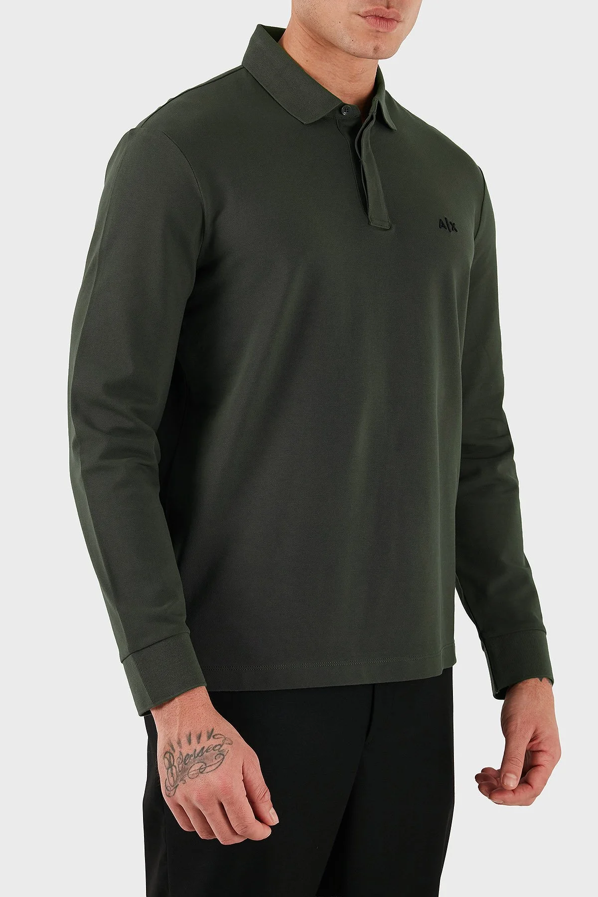 Armani Exchange Pamuklu Regular Fit Erkek Polo Yaka Sweat XM001288 AF17321 U8144 AÇIK YEŞİL - 3