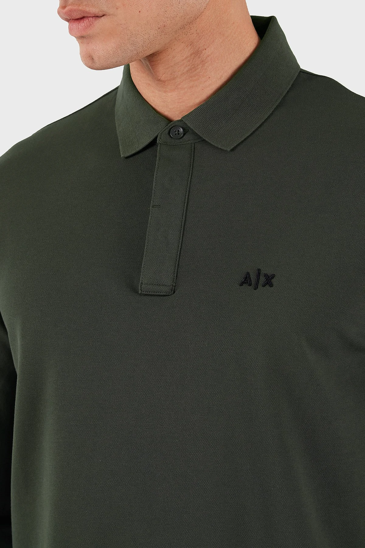 Armani Exchange Pamuklu Regular Fit Erkek Polo Yaka Sweat XM001288 AF17321 U8144 AÇIK YEŞİL - 4