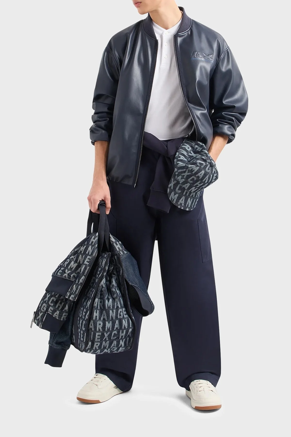 Armani Exchange Pamuklu Regular Fit Erkek Polo Yaka T Shirt 3DZFHZ ZJXHZ 1100 BEYAZ - 2