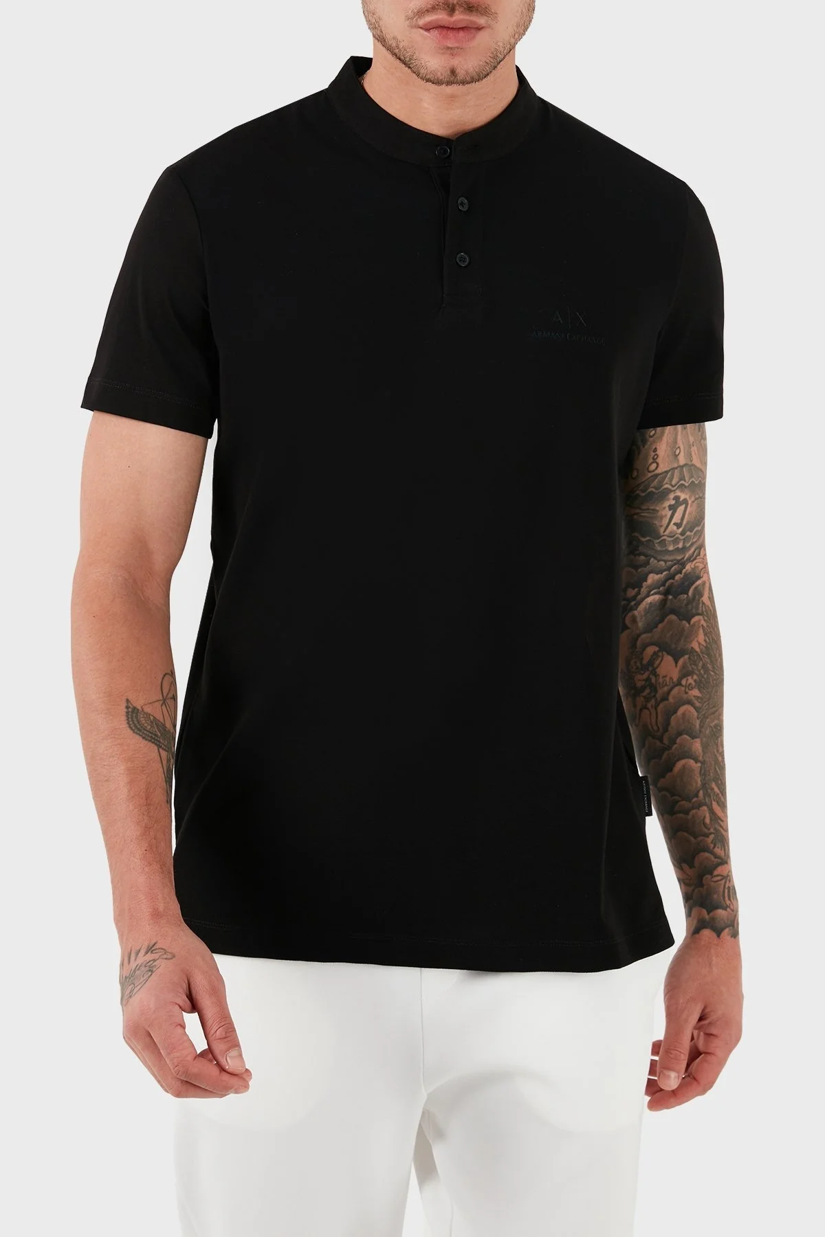 Armani Exchange Pamuklu Regular Fit Erkek Polo Yaka T Shirt 3DZFHZ ZJXHZ 1200 SİYAH - 1