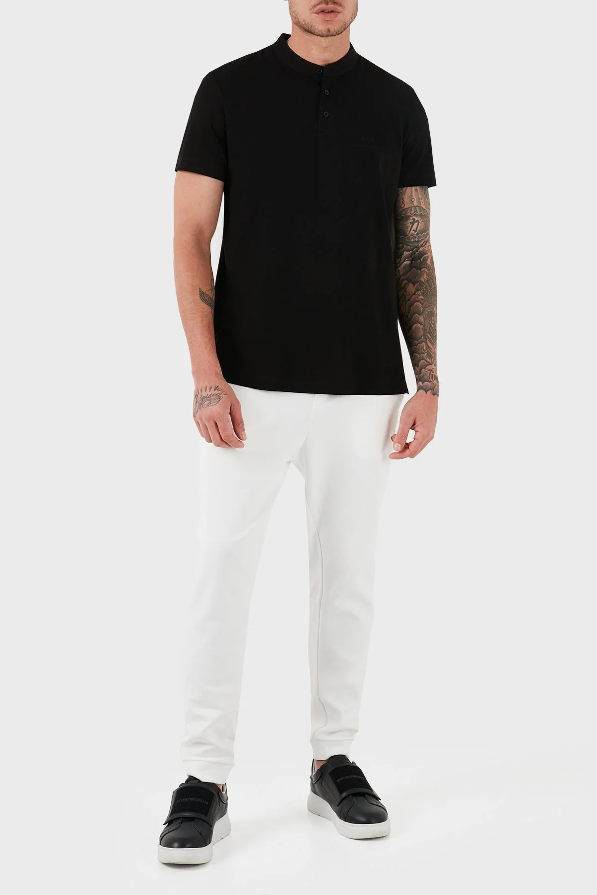 Armani Exchange Pamuklu Regular Fit Erkek Polo Yaka T Shirt 3DZFHZ ZJXHZ 1200 SİYAH - 3