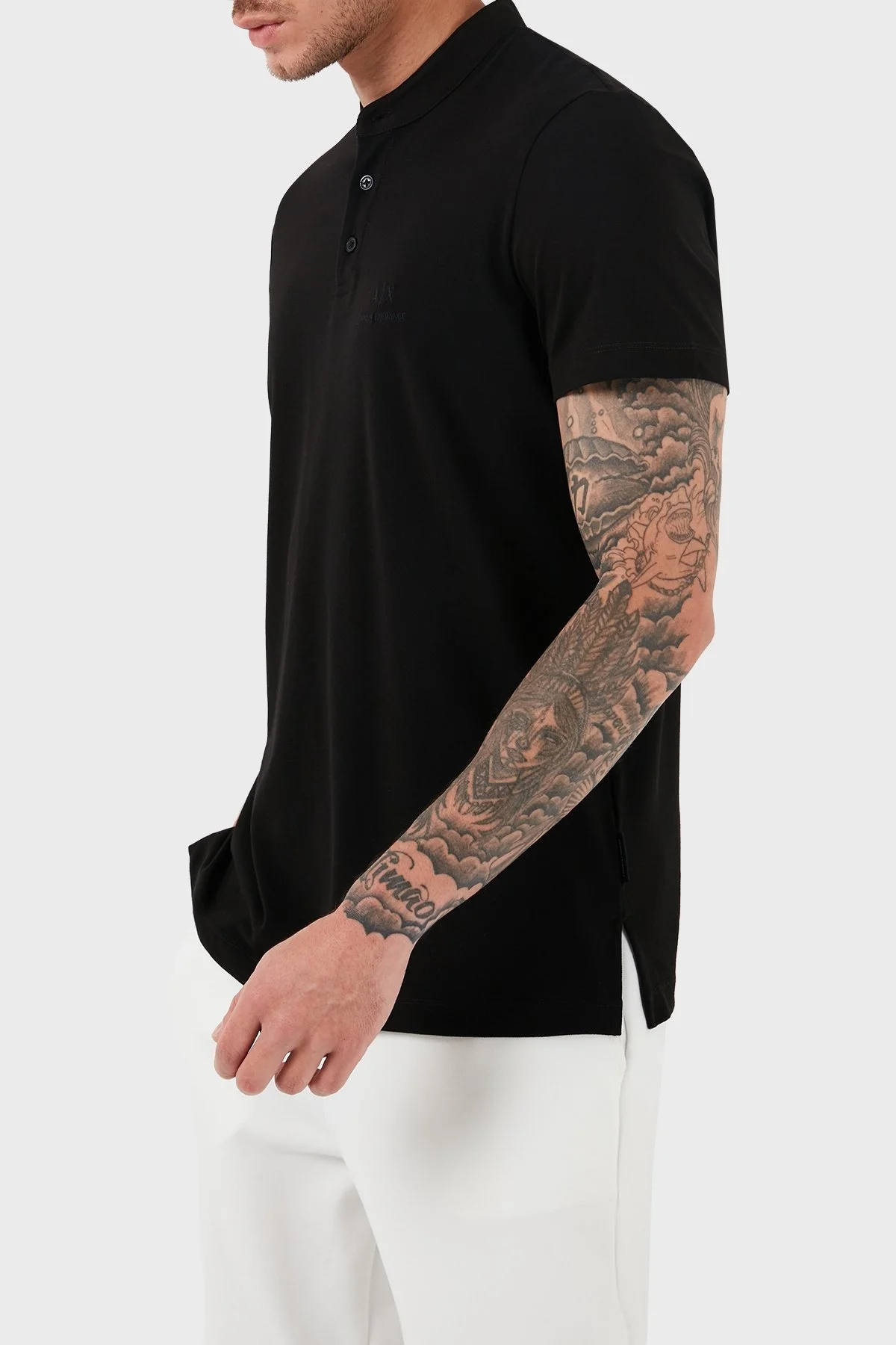 Armani Exchange Pamuklu Regular Fit Erkek Polo Yaka T Shirt 3DZFHZ ZJXHZ 1200 SİYAH - 4