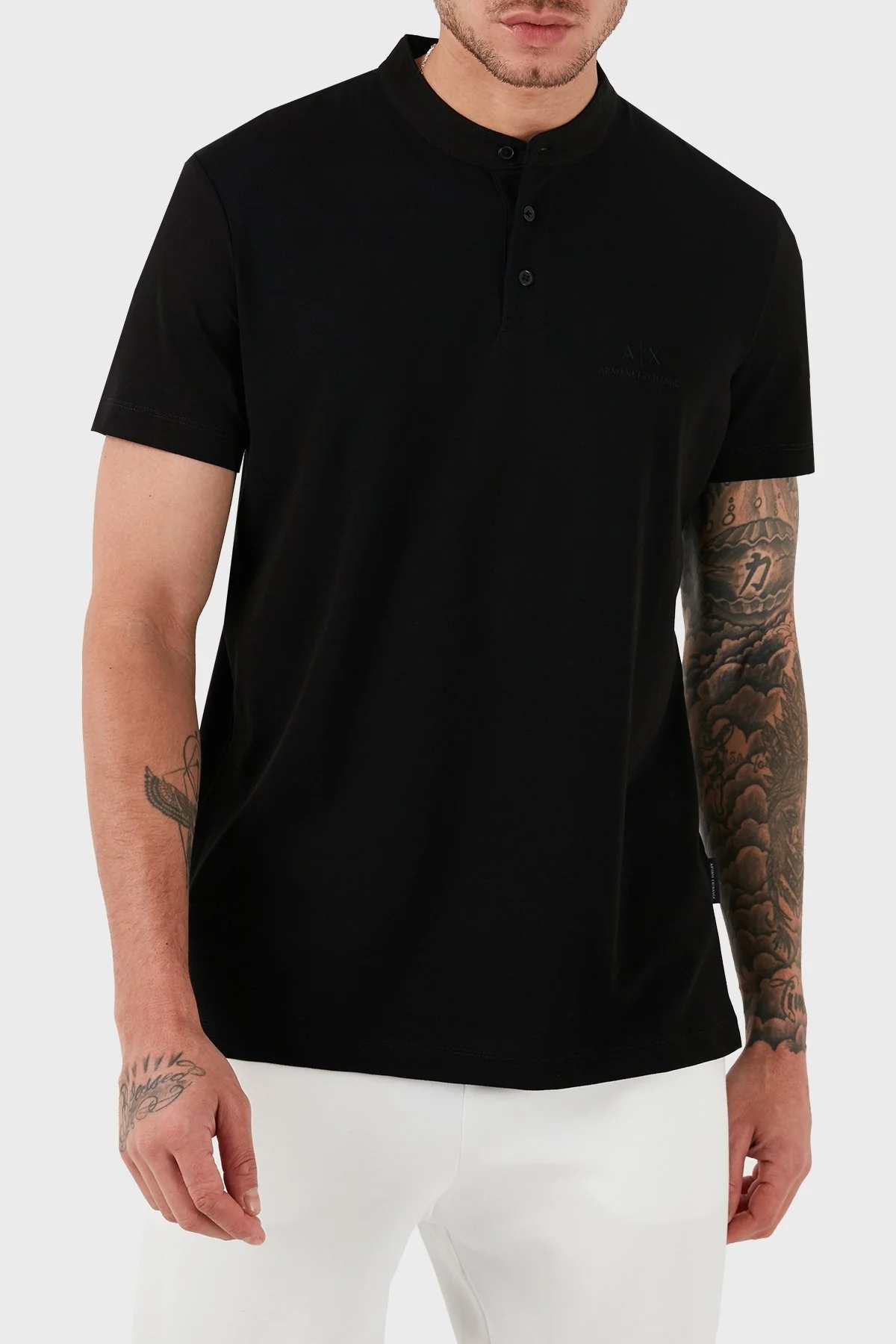 Armani Exchange Pamuklu Regular Fit Erkek Polo Yaka T Shirt 3DZFHZ ZJXHZ 1200 SİYAH - 5