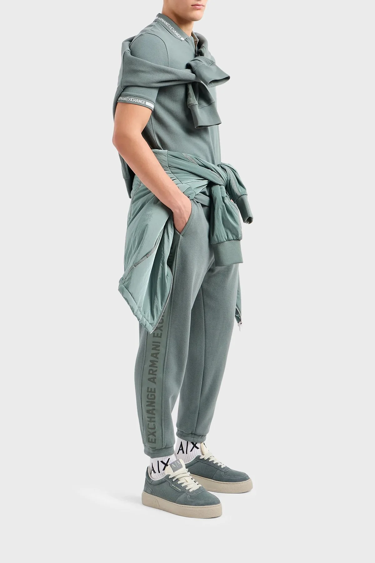 Armani Exchange Pamuklu Regular Fit Erkek Polo Yaka T Shirt 3DZFLH ZJM5Z 1888 MİNT - 2