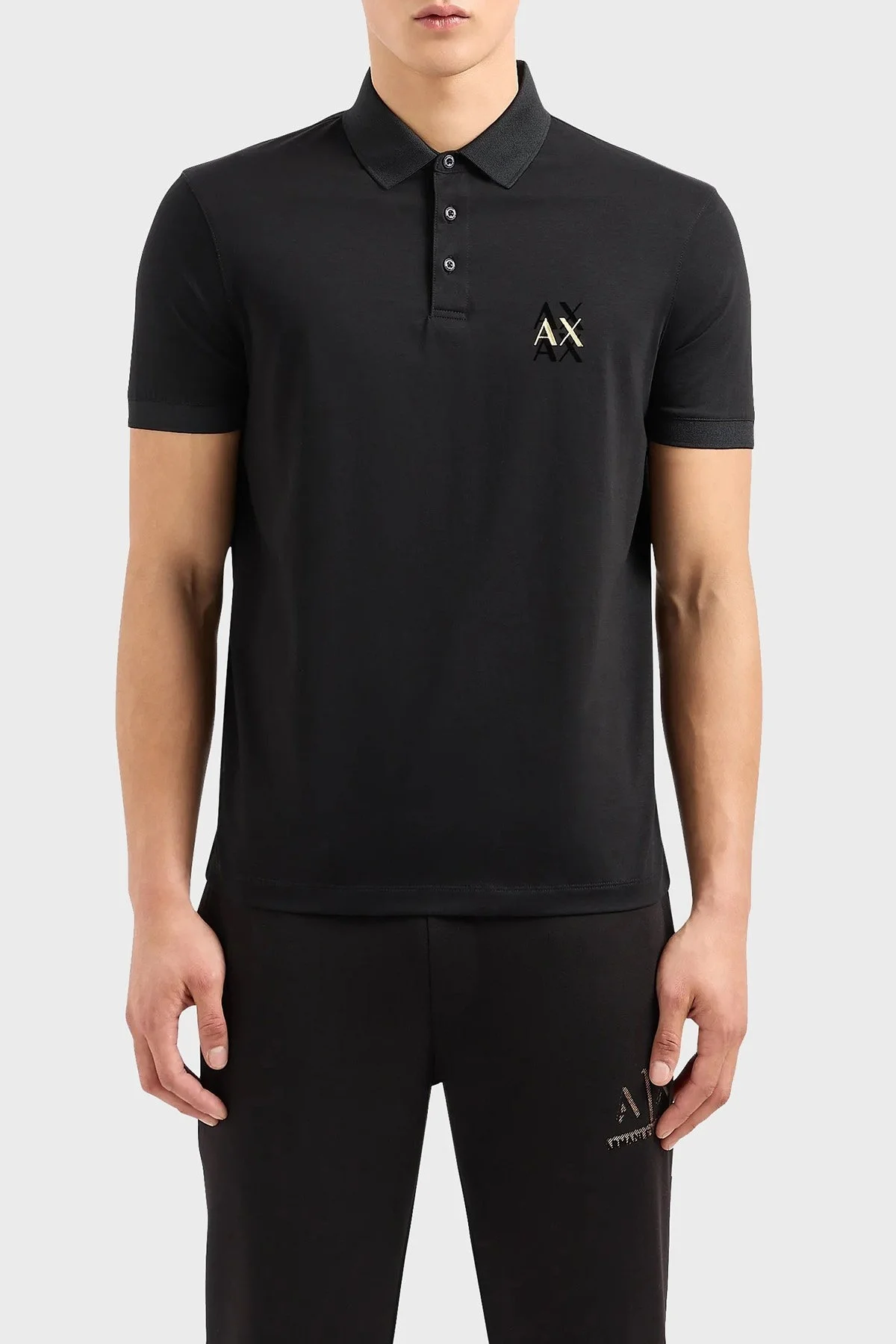 Armani Exchange Pamuklu Regular Fit Erkek Polo Yaka T Shirt 3DZFSA ZJ9AZ 1200 SİYAH - 1