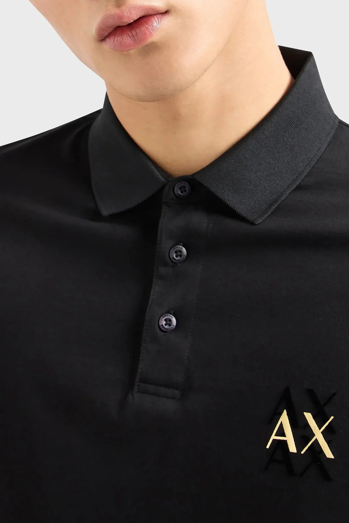 Armani Exchange Pamuklu Regular Fit Erkek Polo Yaka T Shirt 3DZFSA ZJ9AZ 1200 SİYAH - 4
