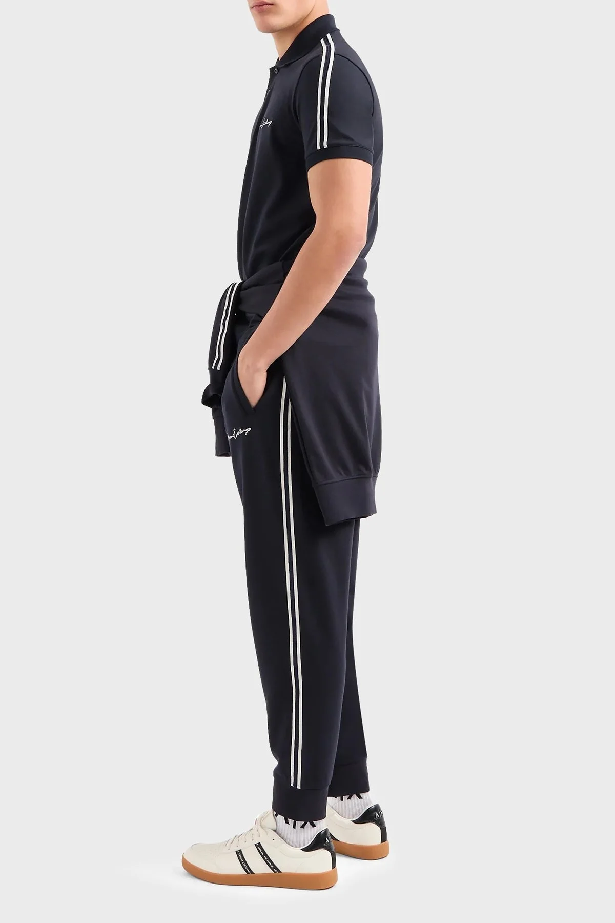 Armani Exchange Pamuklu Regular Fit Erkek Polo Yaka T Shirt 8NZFSG ZJ81Z 1510 LACİVERT - 3