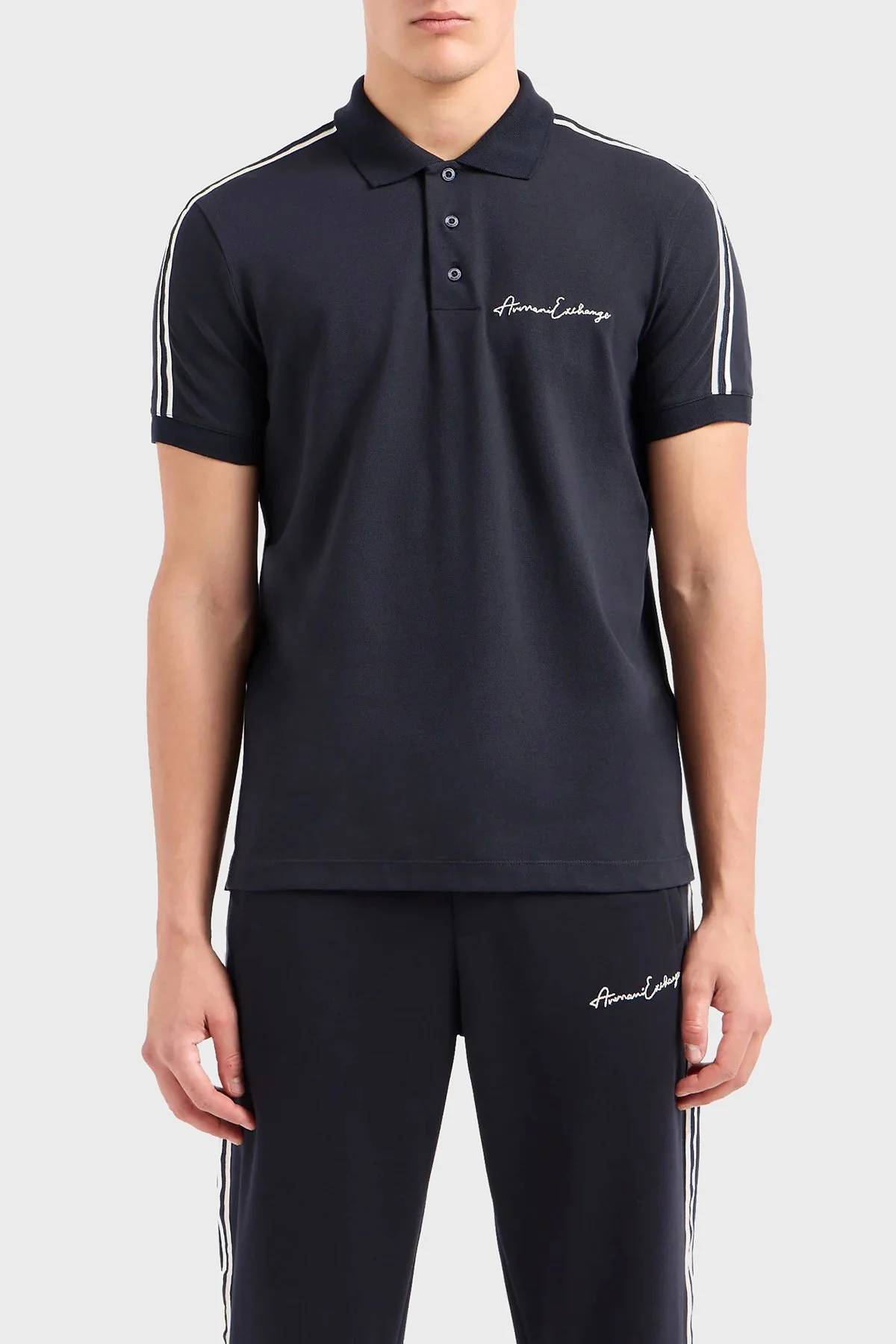 Armani Exchange Pamuklu Regular Fit Erkek Polo Yaka T Shirt 8NZFSG ZJ81Z 1510 LACİVERT - 1