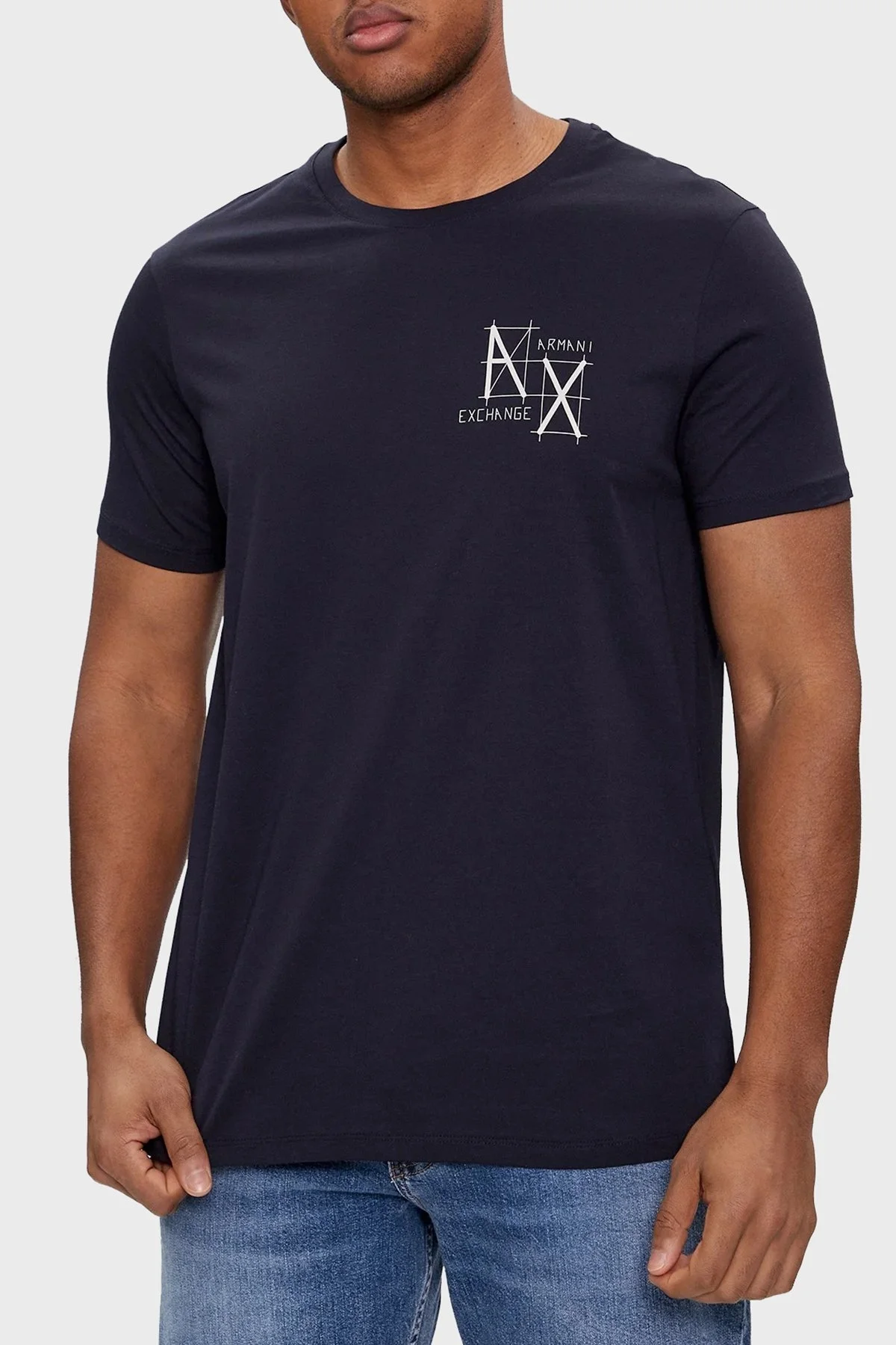 Armani Exchange Pamuklu Regular Fit Erkek T Shirt 3DZTHQ ZJBYZ 15CX LACİVERT - 1