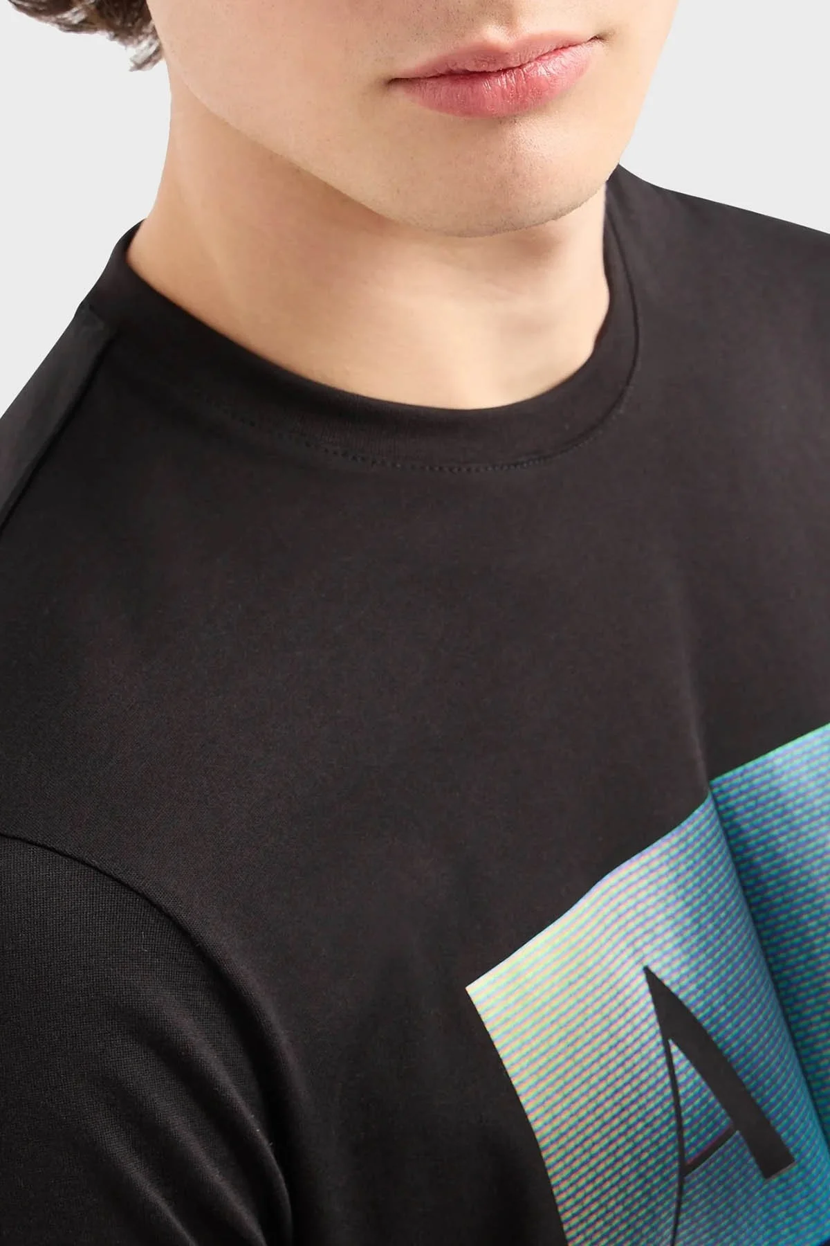 Armani Exchange Pamuklu Regular Fit Erkek T Shirt 3DZTJB ZJBYZ 1200 SİYAH - 4