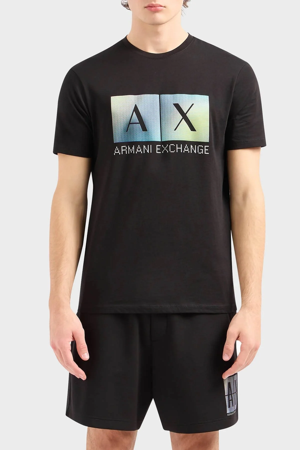 Armani Exchange Pamuklu Regular Fit Erkek T Shirt 3DZTJB ZJBYZ 1200 SİYAH - 6