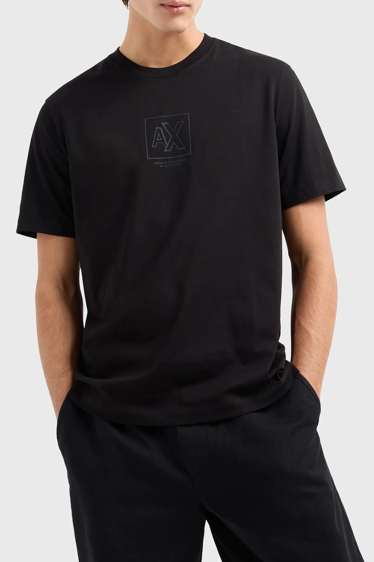Armani Exchange Pamuklu Regular Fit Erkek T Shirt 6DZTLE ZJ9JZ 1200 SİYAH - 1
