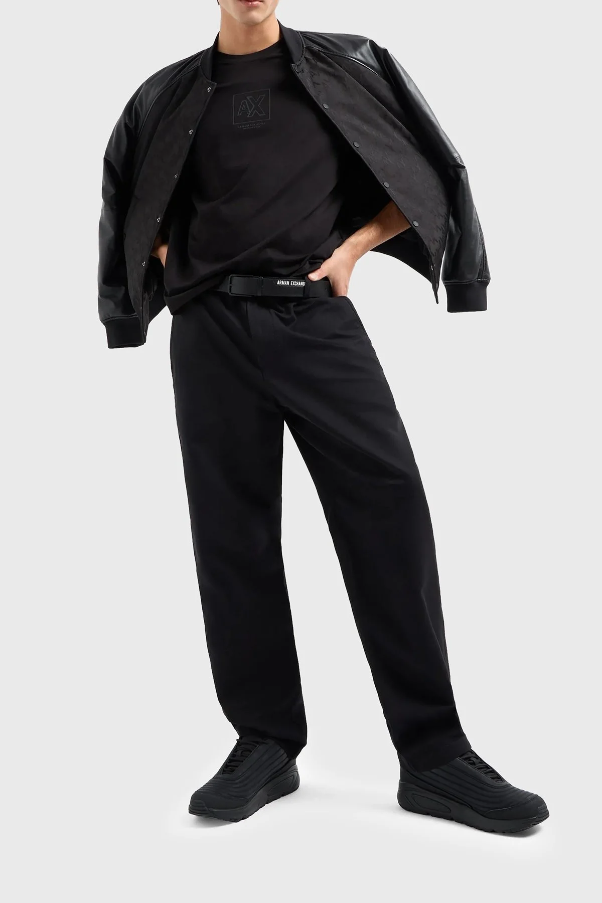 Armani Exchange Pamuklu Regular Fit Erkek T Shirt 6DZTLE ZJ9JZ 1200 SİYAH - 3