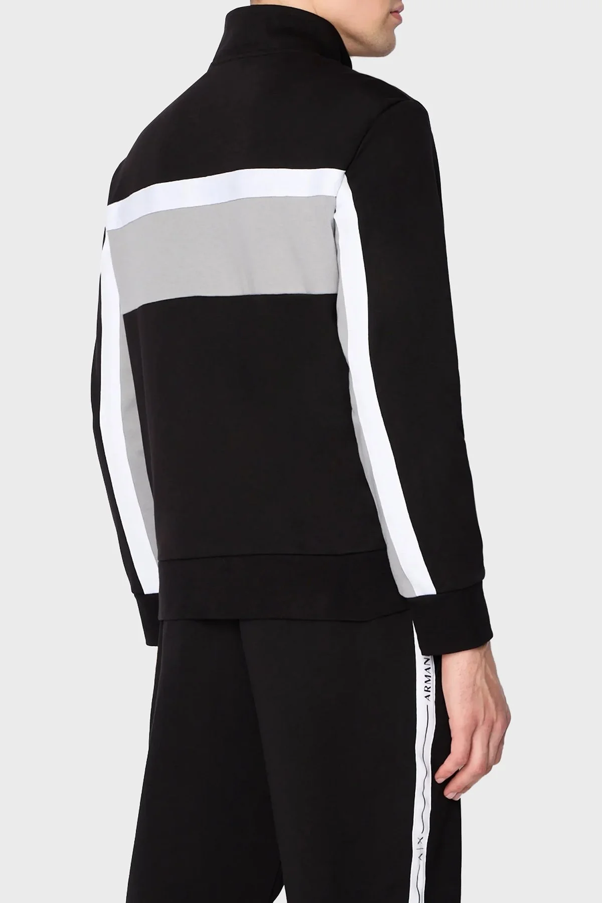 Armani Exchange Pamuklu Regular Fit Fermuarlı Dik Yaka Erkek Sweat 3RZMFC ZJDEZ 52AF SİYAH - 2