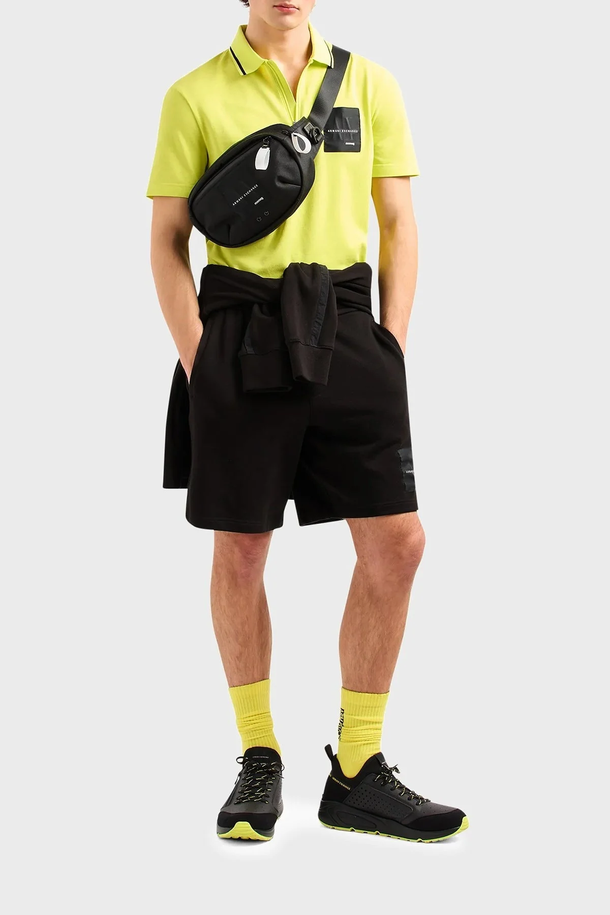 Armani Exchange Pamuklu Regular Fit Fermuarlı Erkek Polo Yaka T Shirt 3DZFJA ZJXHZ 1694 FISTIK YEŞİL - 8