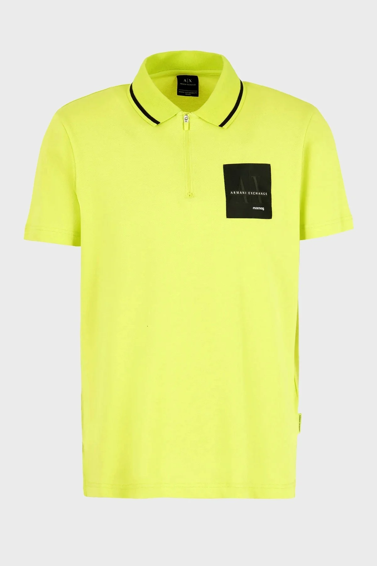 Armani Exchange Pamuklu Regular Fit Fermuarlı Erkek Polo Yaka T Shirt 3DZFJA ZJXHZ 1694 FISTIK YEŞİL - 10
