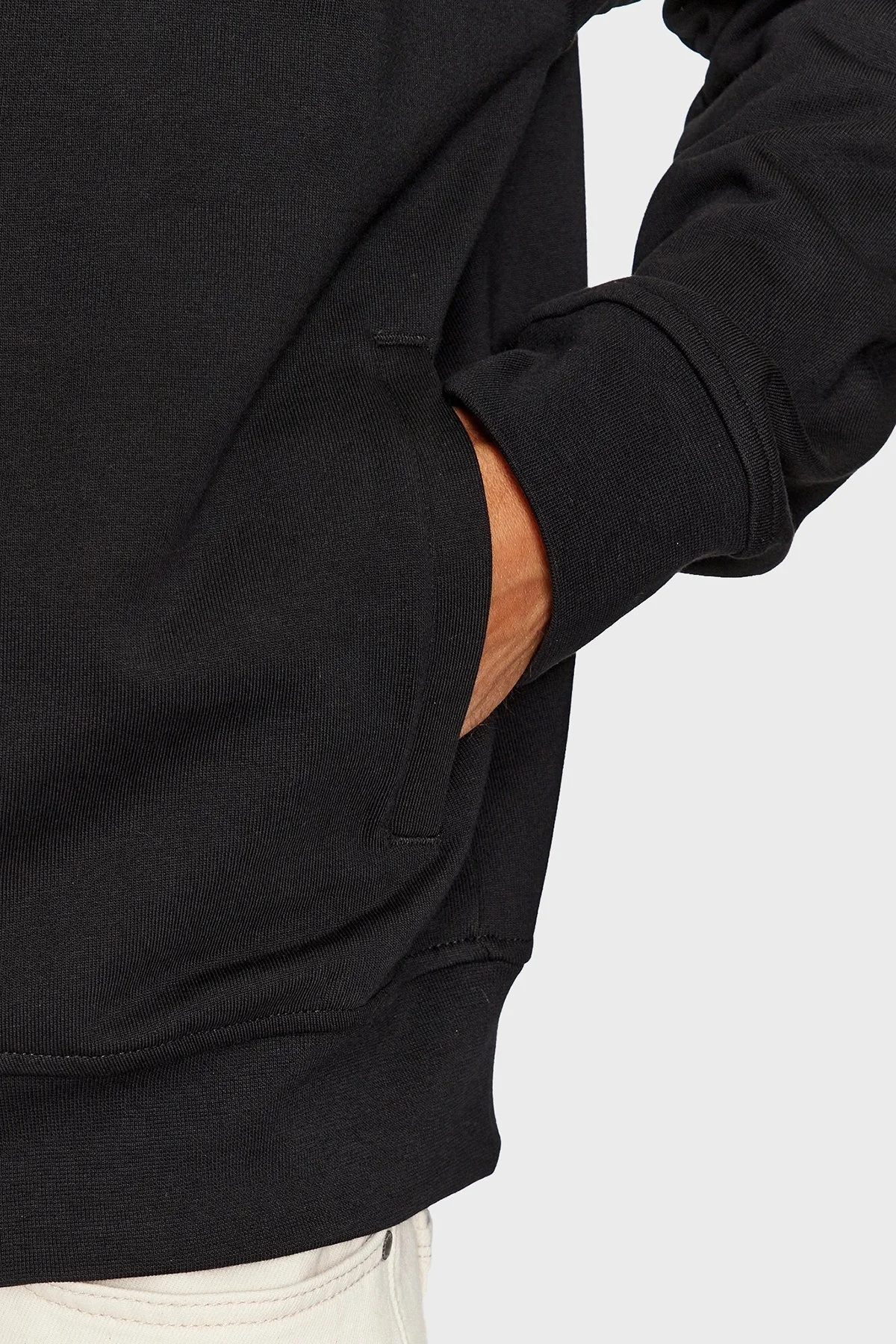 Armani Exchange Pamuklu Regular Fit Fermuarlı Kapüşonlu Erkek Sweat 6RZMAL ZJ9KZ 1200 SİYAH - 5