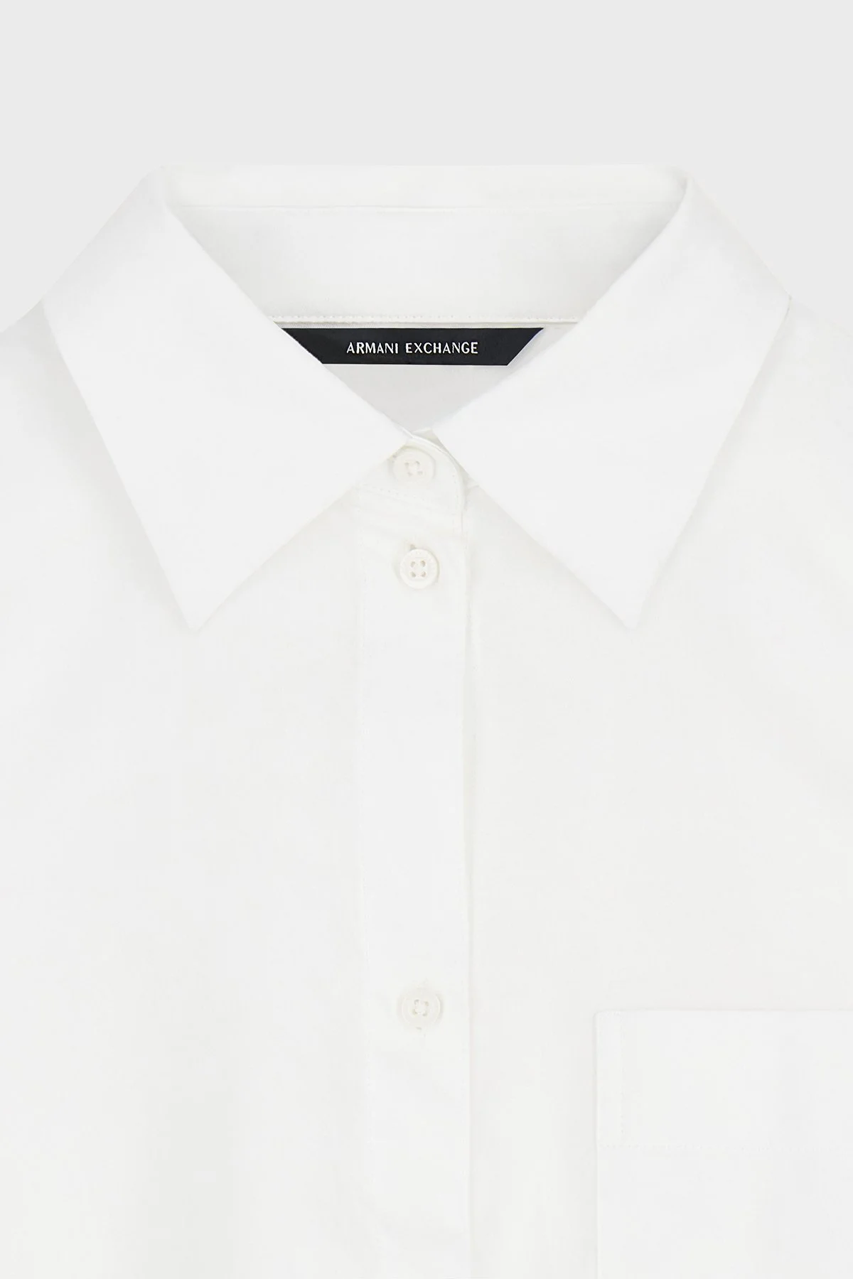 Armani Exchange Pamuklu Regular Fit Göğüs Cep Detaylı Kadın Gömlek XW002700 AF25758 F0028 Beyaz - 5