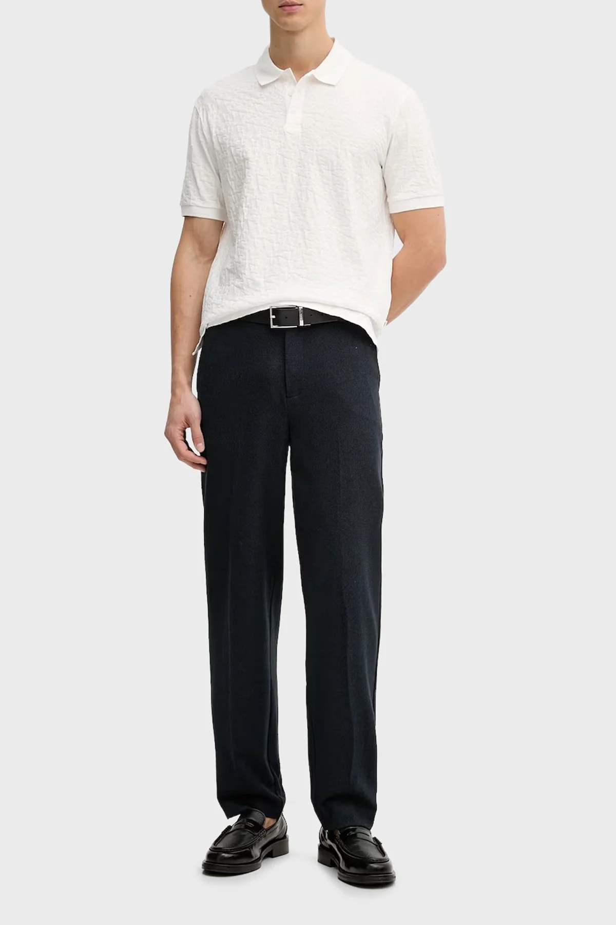 Armani Exchange Pamuklu Regular Fit Jakarlı Düğmeli Erkek Polo XM002346 AF10337 U0009 Beyaz - 2