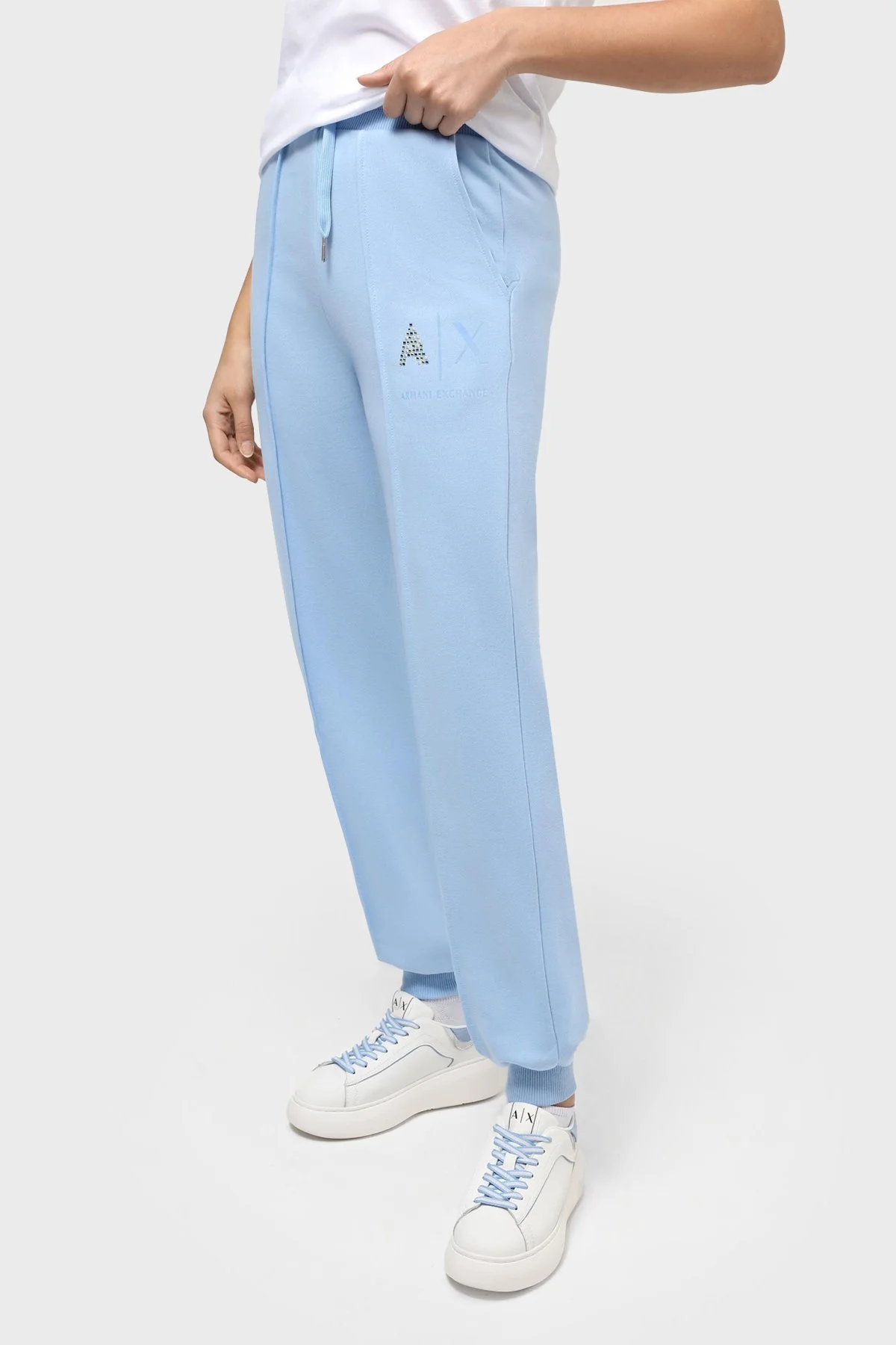 Armani Exchange Pamuklu Regular Fit Jogger Kadın Pantolon 3DYP75 YJFEZ 15DD MAVİ - 1