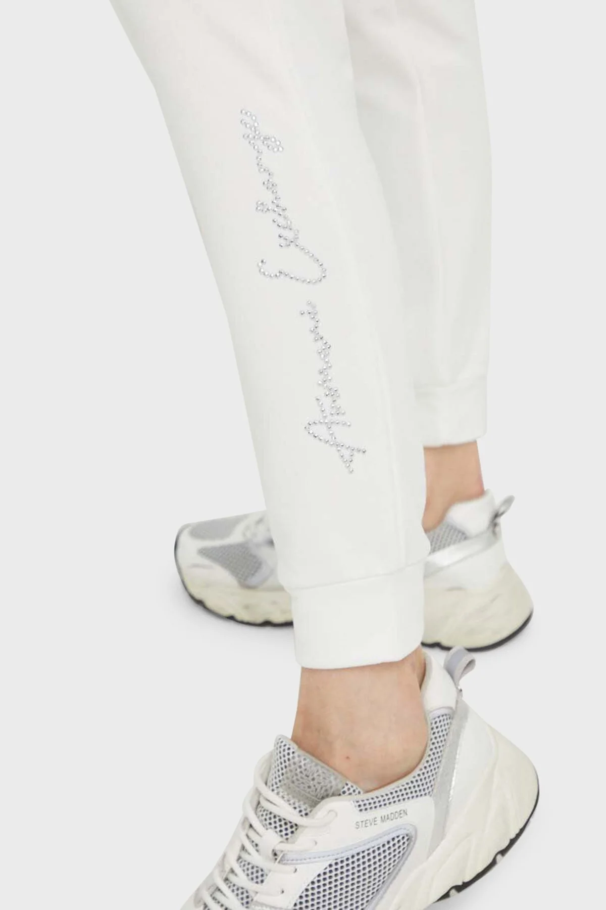 Armani Exchange Pamuklu Regular Fit Jogger Spor Bayan Pantolon 3DYP76 YJFFZ 1125 BEYAZ - 4