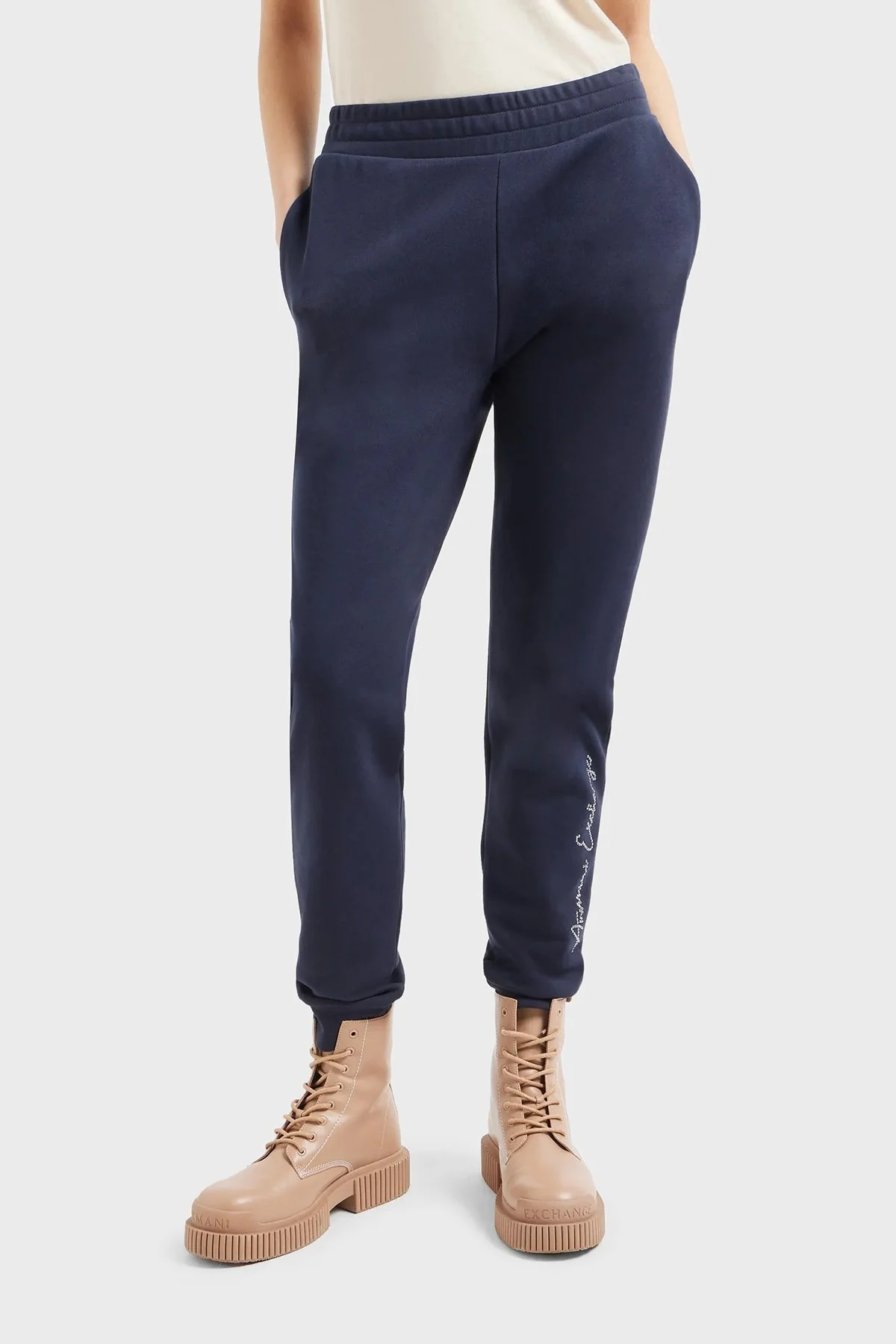 Armani Exchange Pamuklu Regular Fit Jogger Spor Bayan Pantolon 3DYP76 YJFFZ 1593 LACİVERT - 1