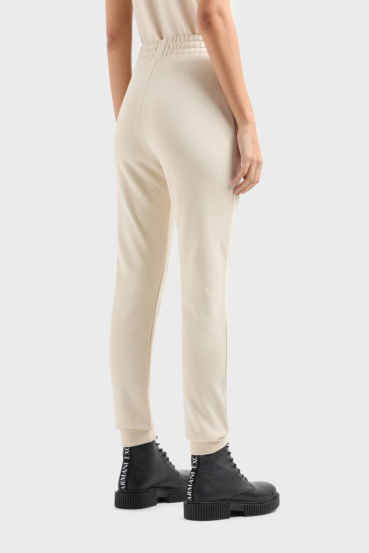 Armani Exchange Pamuklu Regular Fit Jogger Spor Kadın Pantolon 3DYP76 YJFFZ 1787 Bej - 3