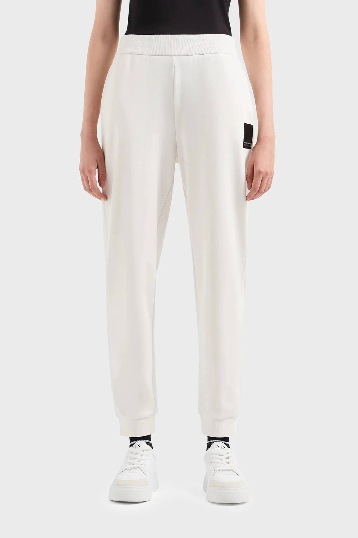 Armani Exchange Pamuklu Regular Fit Jogger Spor Bayan Pantolon 3DYP91 YJFDZ 1125 BEYAZ - 2