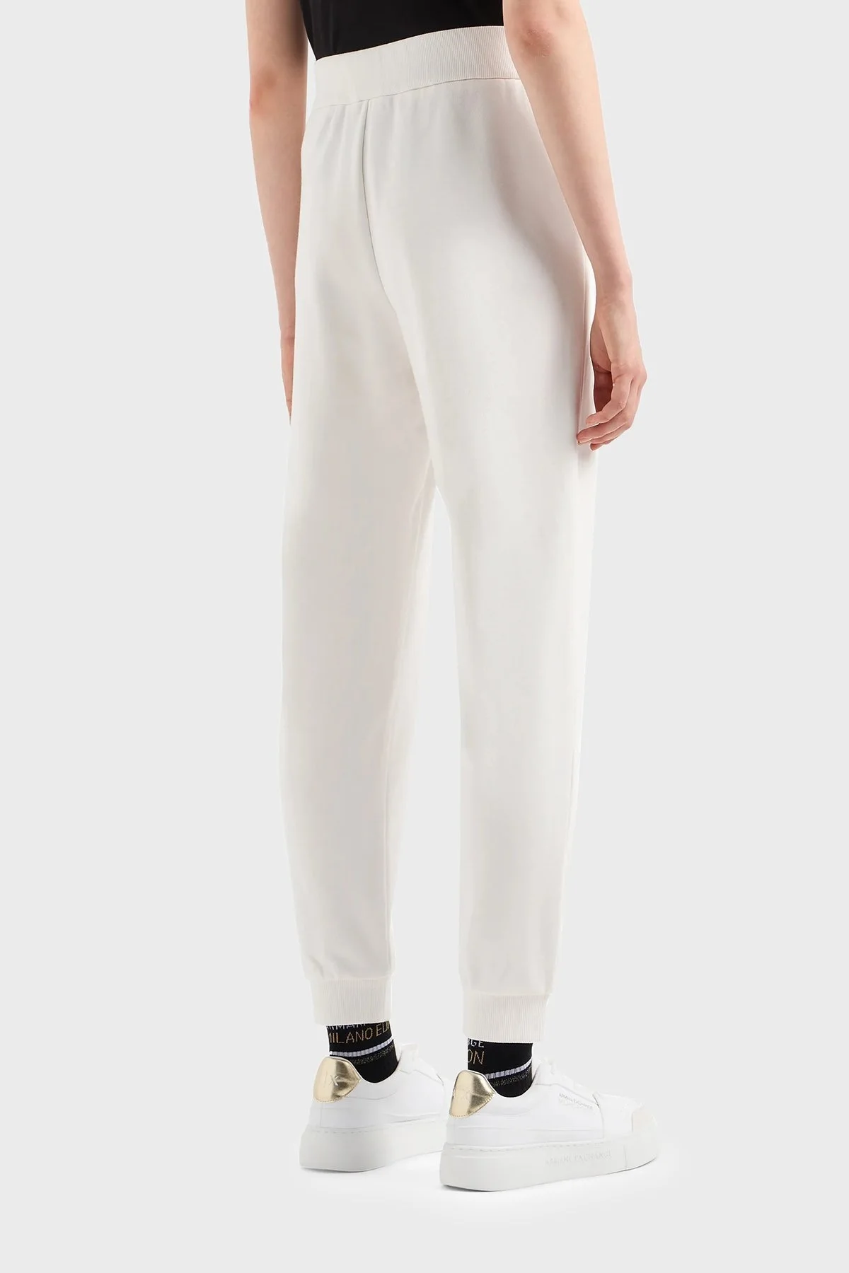 Armani Exchange Pamuklu Regular Fit Jogger Spor Bayan Pantolon 3DYP91 YJFDZ 1125 BEYAZ - 3