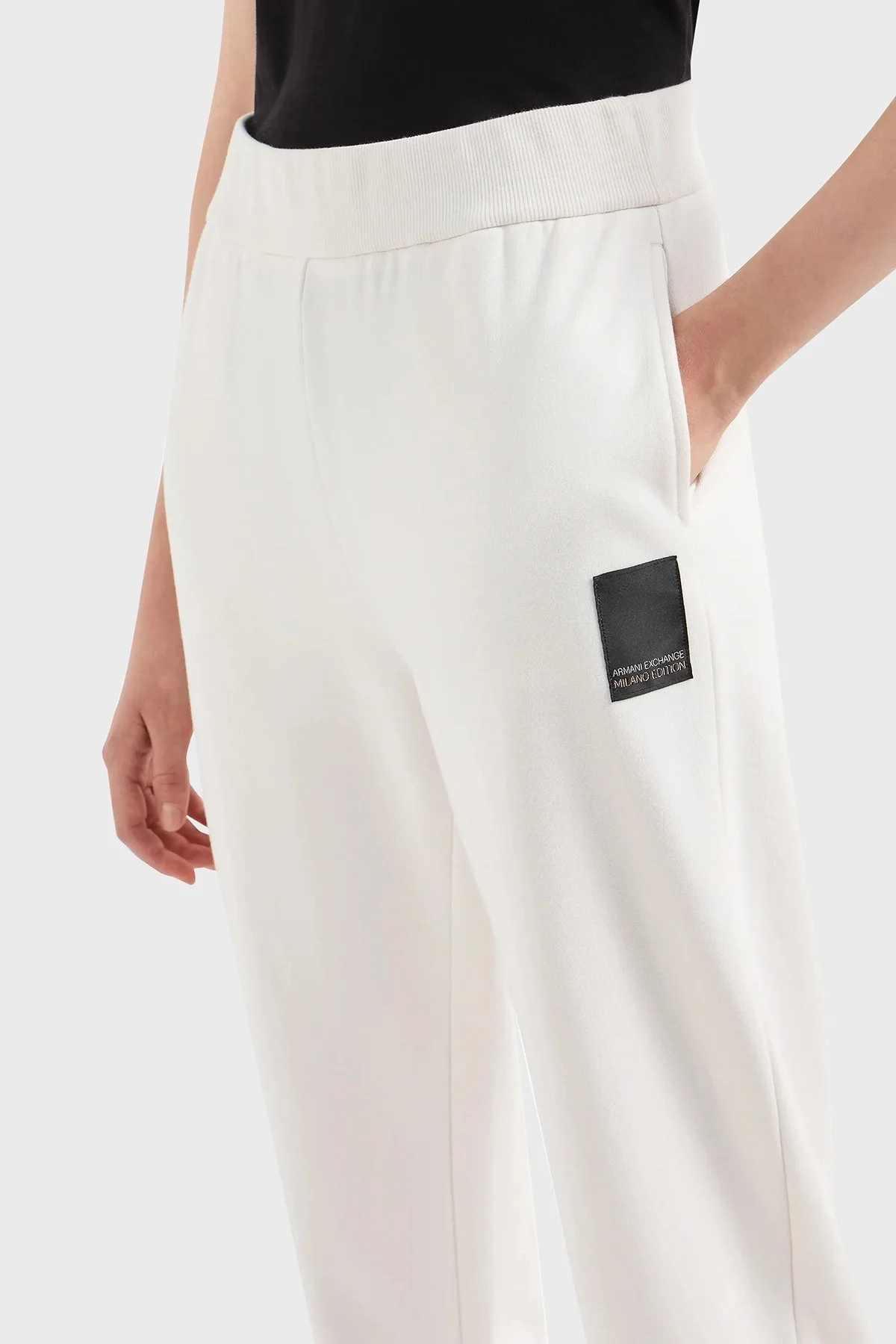 Armani Exchange Pamuklu Regular Fit Jogger Spor Bayan Pantolon 3DYP91 YJFDZ 1125 BEYAZ - 4