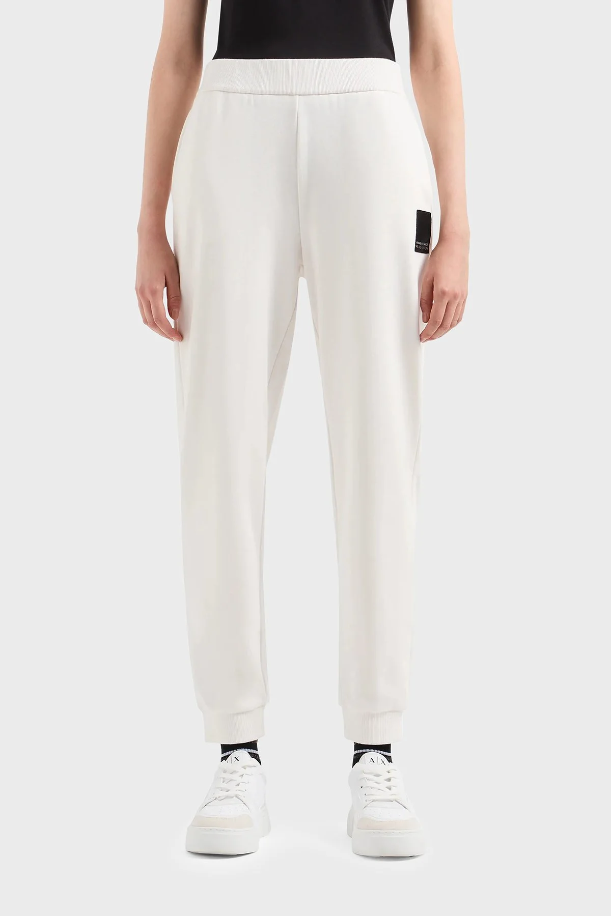 Armani Exchange Pamuklu Regular Fit Jogger Spor Kadın Pantolon 3DYP91 YJFDZ 1125 BEYAZ - 2
