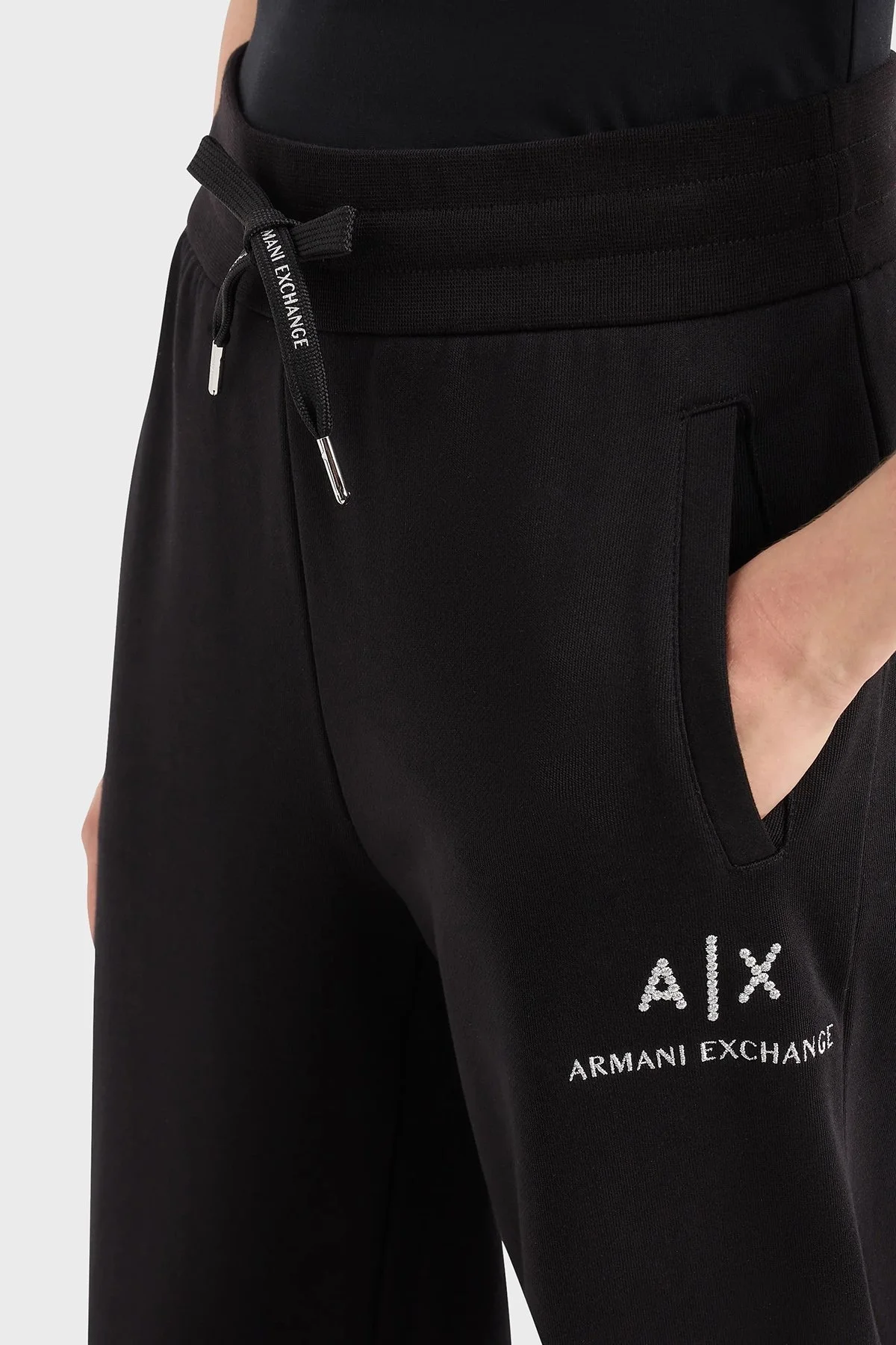 Armani Exchange Pamuklu Regular Fit Jogger Spor Bayan Pantolon 3DYPAG YJ68Z 1200 SİYAH - 4