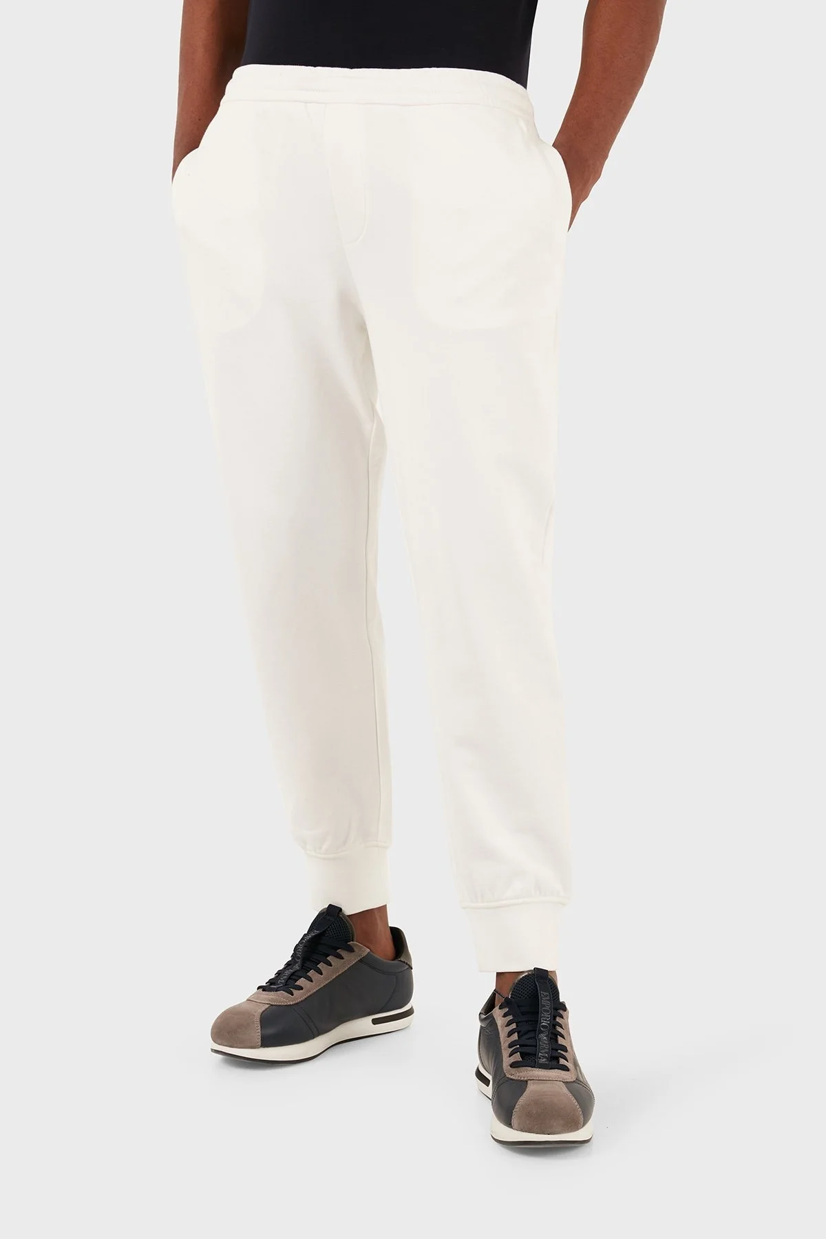 Armani Exchange Pamuklu Regular Fit Jogger Spor Erkek Pantolon 3DZPHH ZJGGZ 1116 BEYAZ - 1