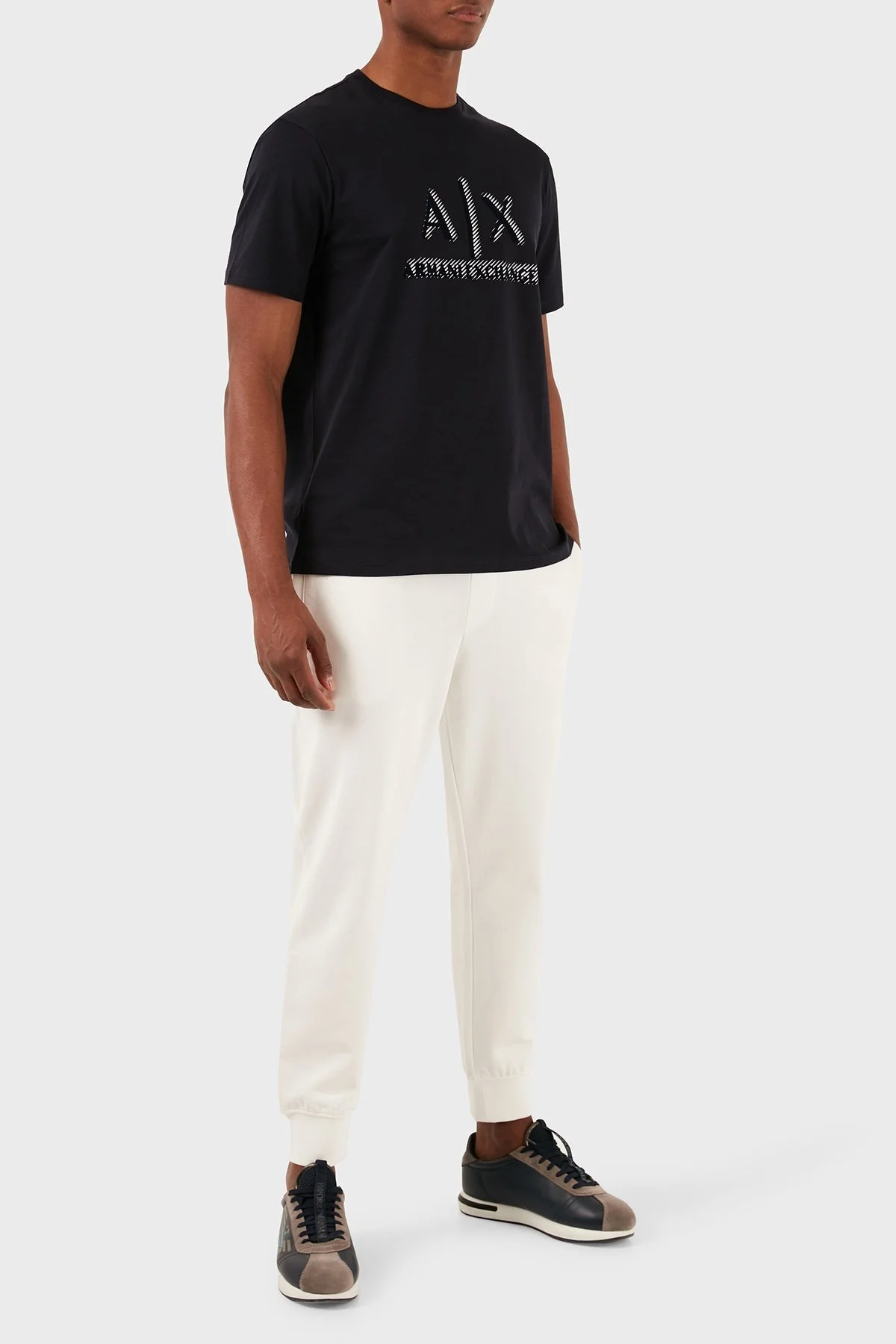 Armani Exchange Pamuklu Regular Fit Jogger Spor Erkek Pantolon 3DZPHH ZJGGZ 1116 BEYAZ - 2