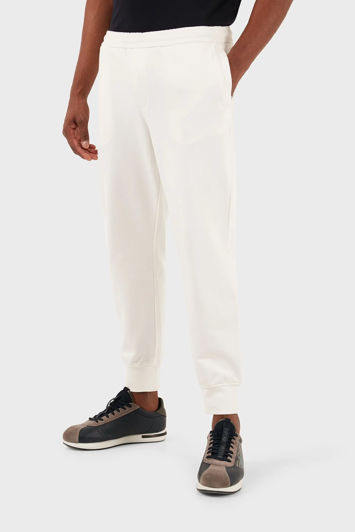 Armani Exchange Pamuklu Regular Fit Jogger Spor Erkek Pantolon 3DZPHH ZJGGZ 1116 BEYAZ - 4