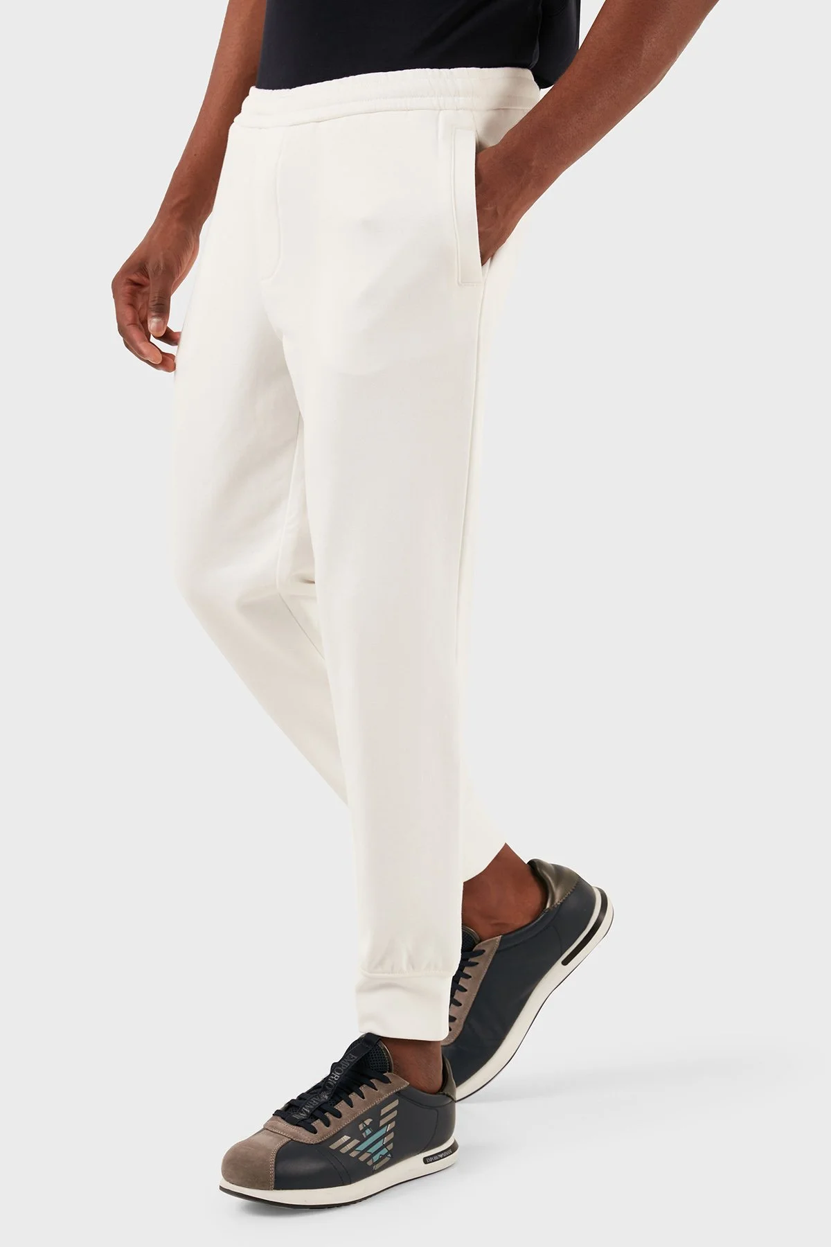 Armani Exchange Pamuklu Regular Fit Jogger Spor Erkek Pantolon 3DZPHH ZJGGZ 1116 BEYAZ - 3