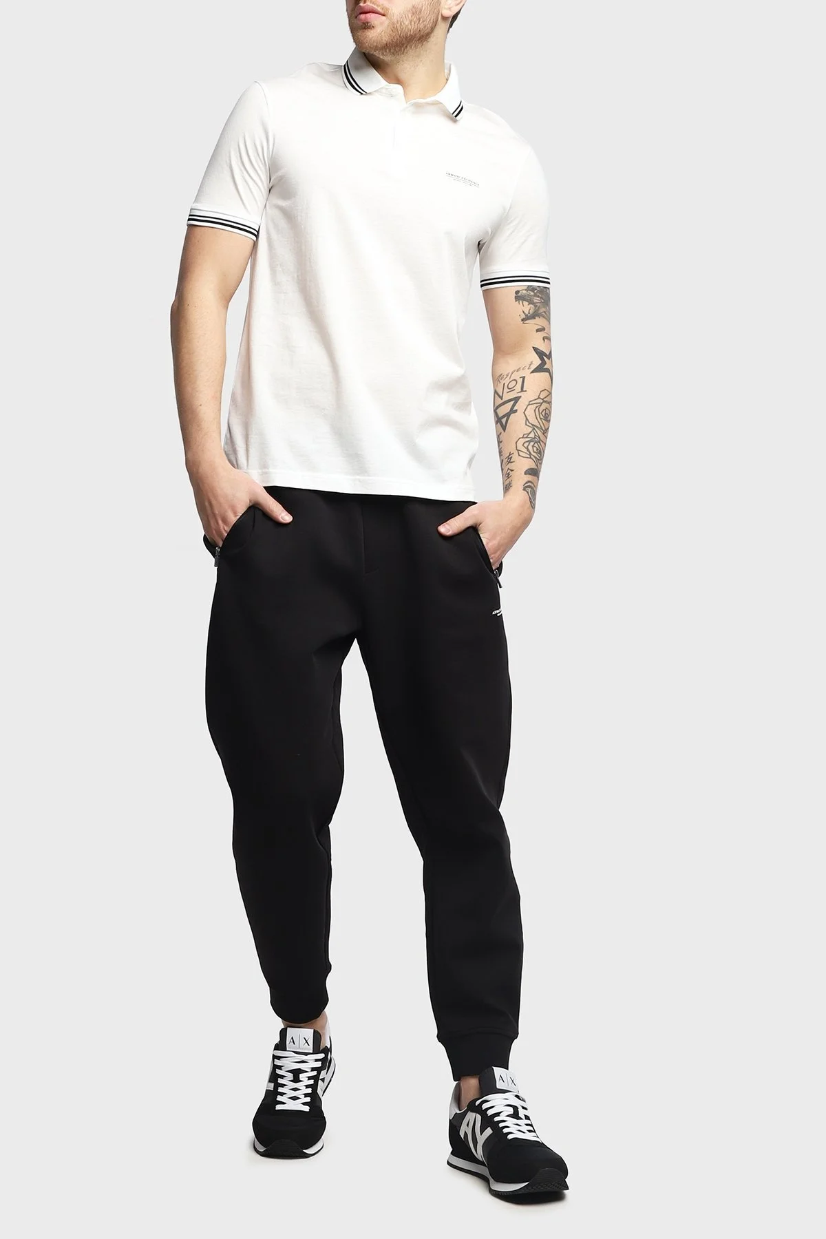 Armani Exchange Pamuklu Regular Fit Jogger Spor Erkek Pantolon 3LZPLB ZJZGZ 22AG SİYAH - 2