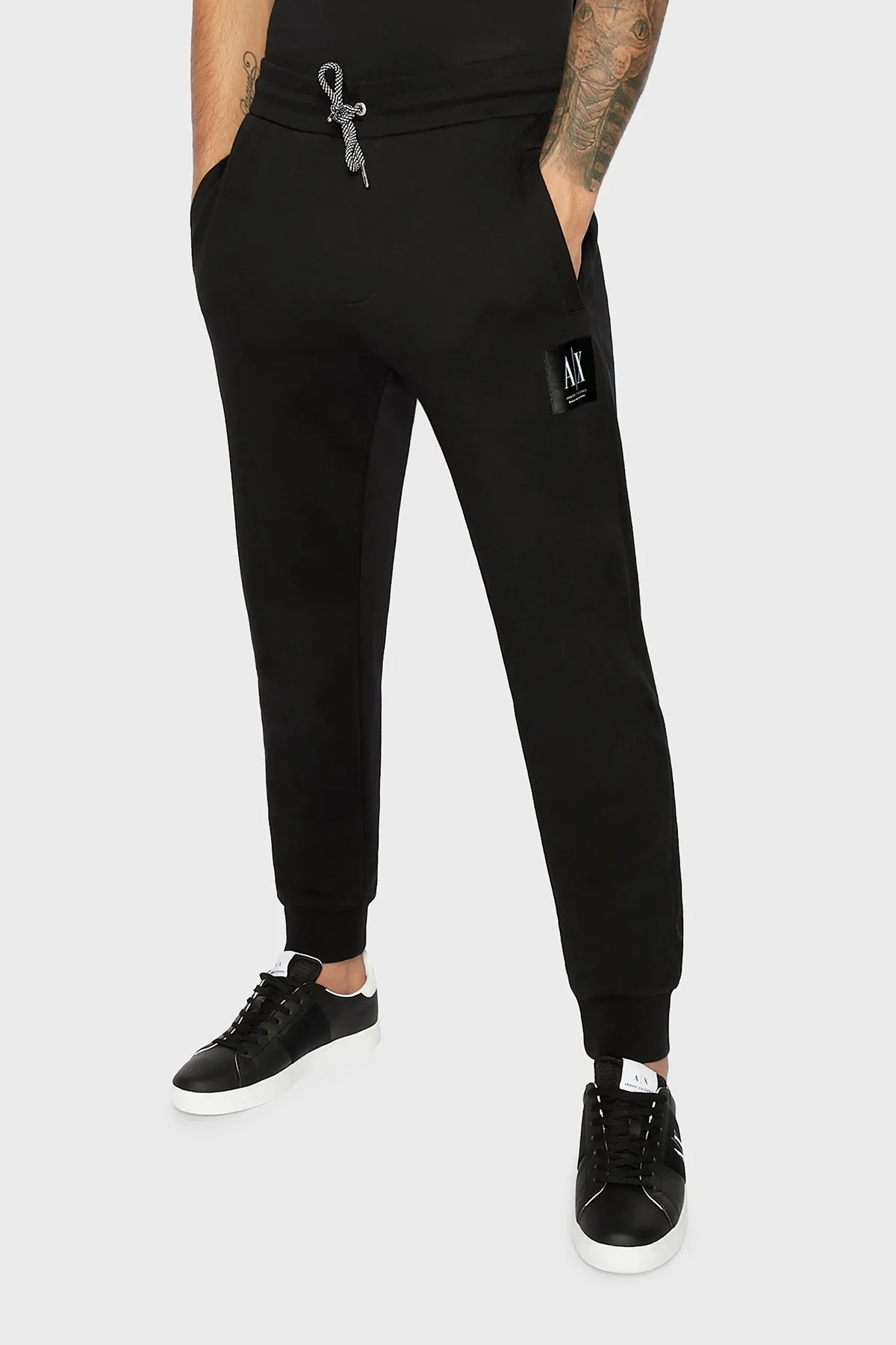Armani Exchange Pamuklu Regular Fit Jogger Spor Erkek Pantolon 3RZPAA ZJ83Z 1200 SİYAH - 1