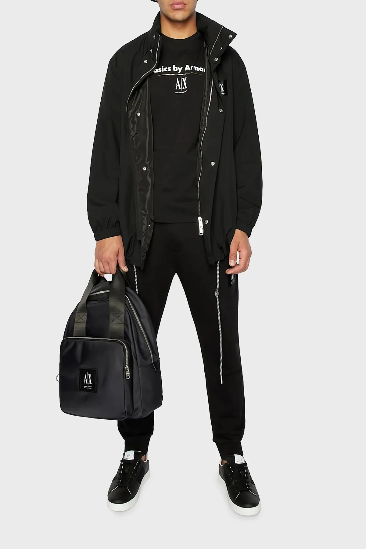 Armani Exchange Pamuklu Regular Fit Jogger Spor Erkek Pantolon 3RZPAA ZJ83Z 1200 SİYAH - 3