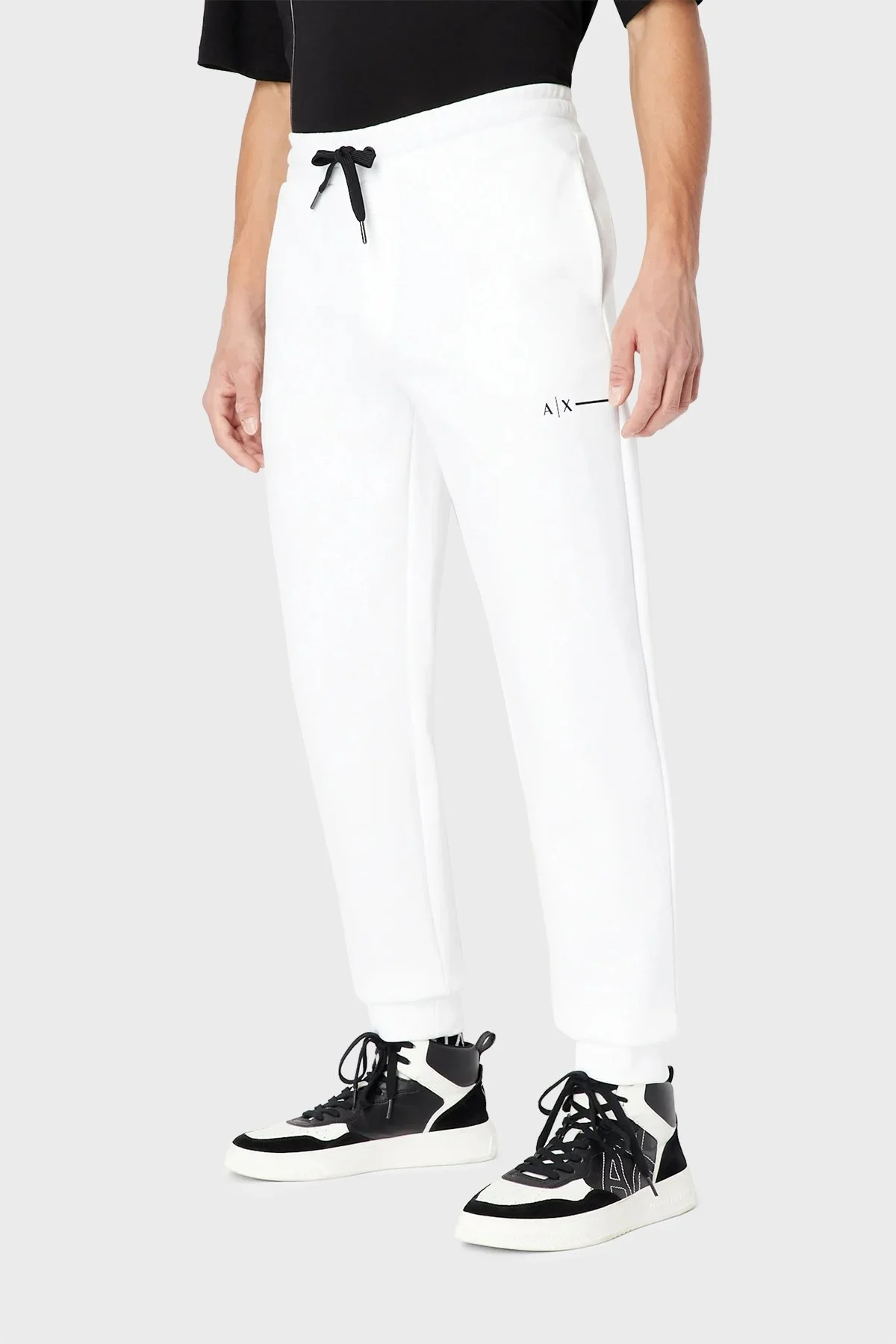 Armani Exchange Pamuklu Regular Fit Jogger Spor Erkek Pantolon 3RZPBB ZJCAZ 1100 BEYAZ - 1