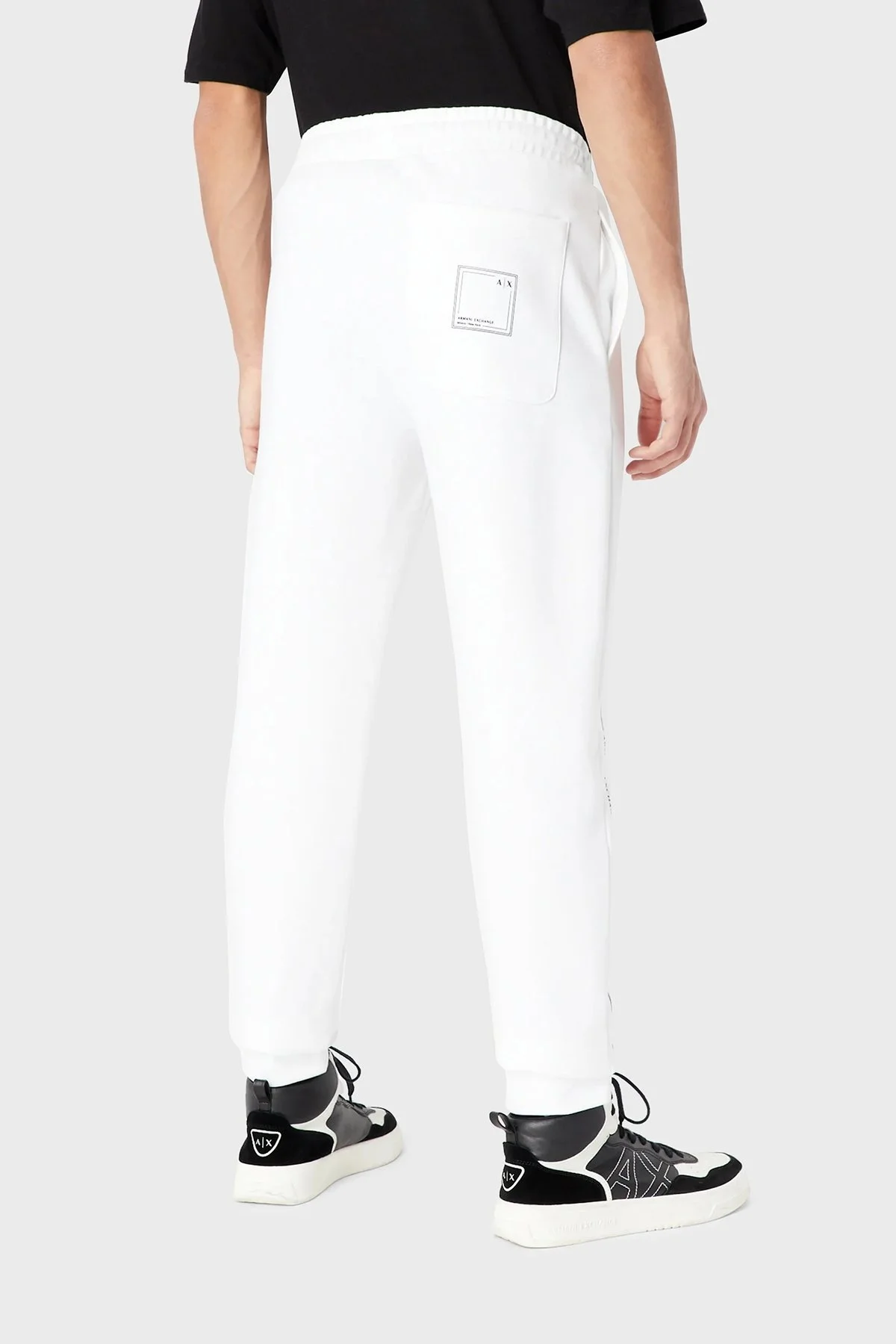 Armani Exchange Pamuklu Regular Fit Jogger Spor Erkek Pantolon 3RZPBB ZJCAZ 1100 BEYAZ - 2