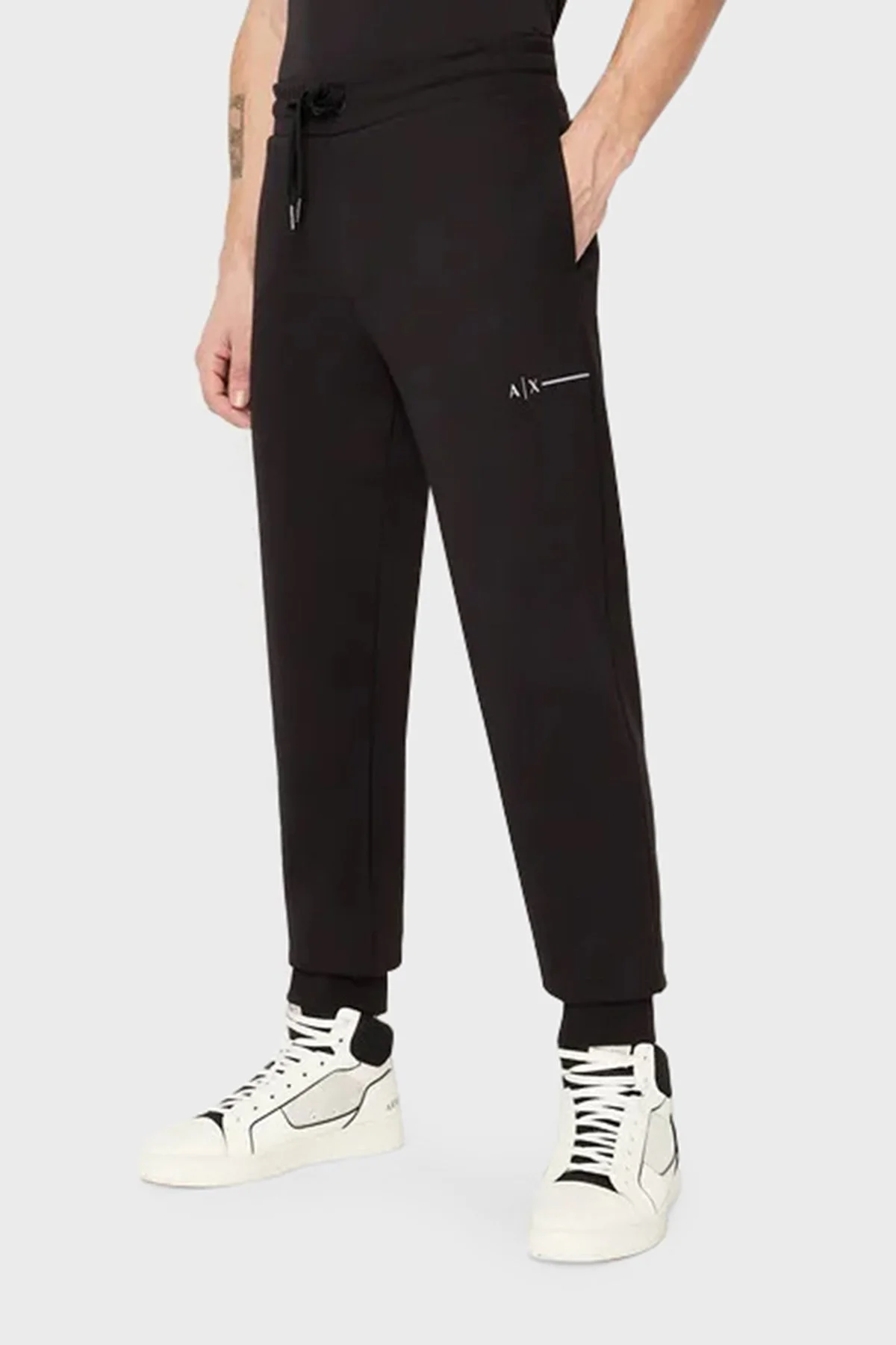 Armani Exchange Pamuklu Regular Fit Jogger Spor Erkek Pantolon 3RZPBB ZJCAZ 1200 SİYAH - 1