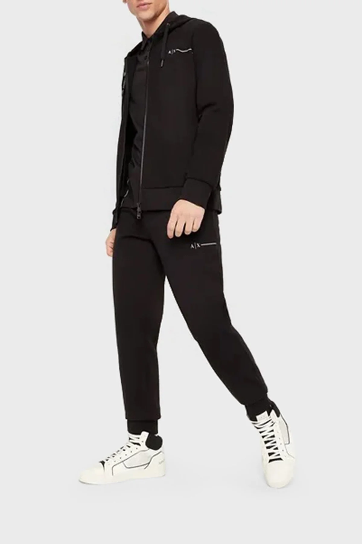 Armani Exchange Pamuklu Regular Fit Jogger Spor Erkek Pantolon 3RZPBB ZJCAZ 1200 SİYAH - 3