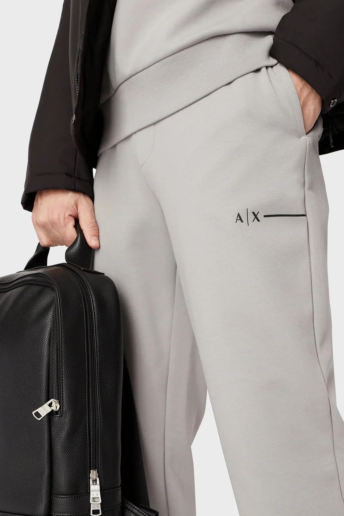 Armani Exchange Pamuklu Regular Fit Jogger Spor Erkek Pantolon 3RZPBB ZJCAZ 1913 GRİ - 3
