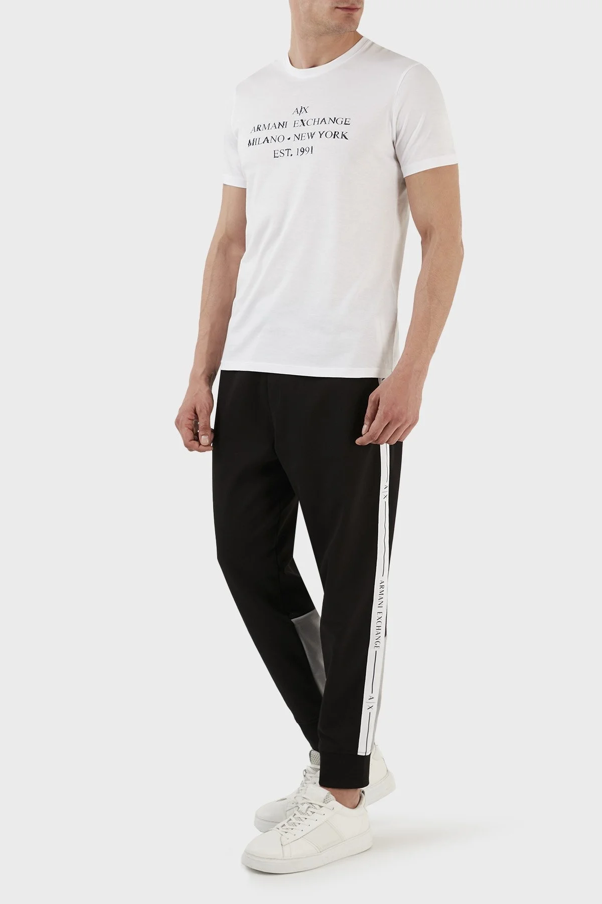 Armani Exchange Pamuklu Regular Fit Jogger Spor Erkek Pantolon 3RZPFB ZJDEZ 52AF SİYAH - 1