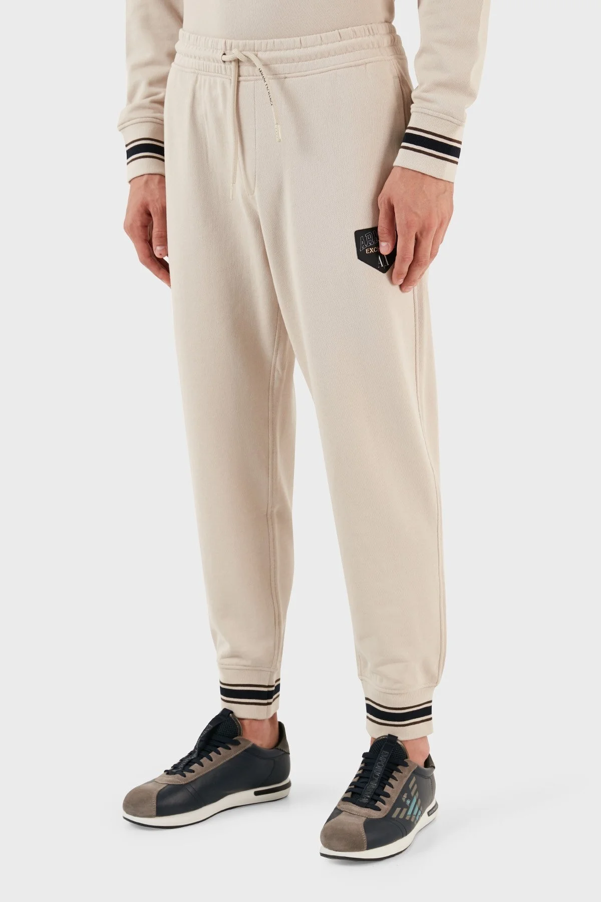Armani Exchange Pamuklu Regular Fit Jogger Spor Erkek Pantolon 6RZPJF ZJDPZ 1934 BEJ - 3