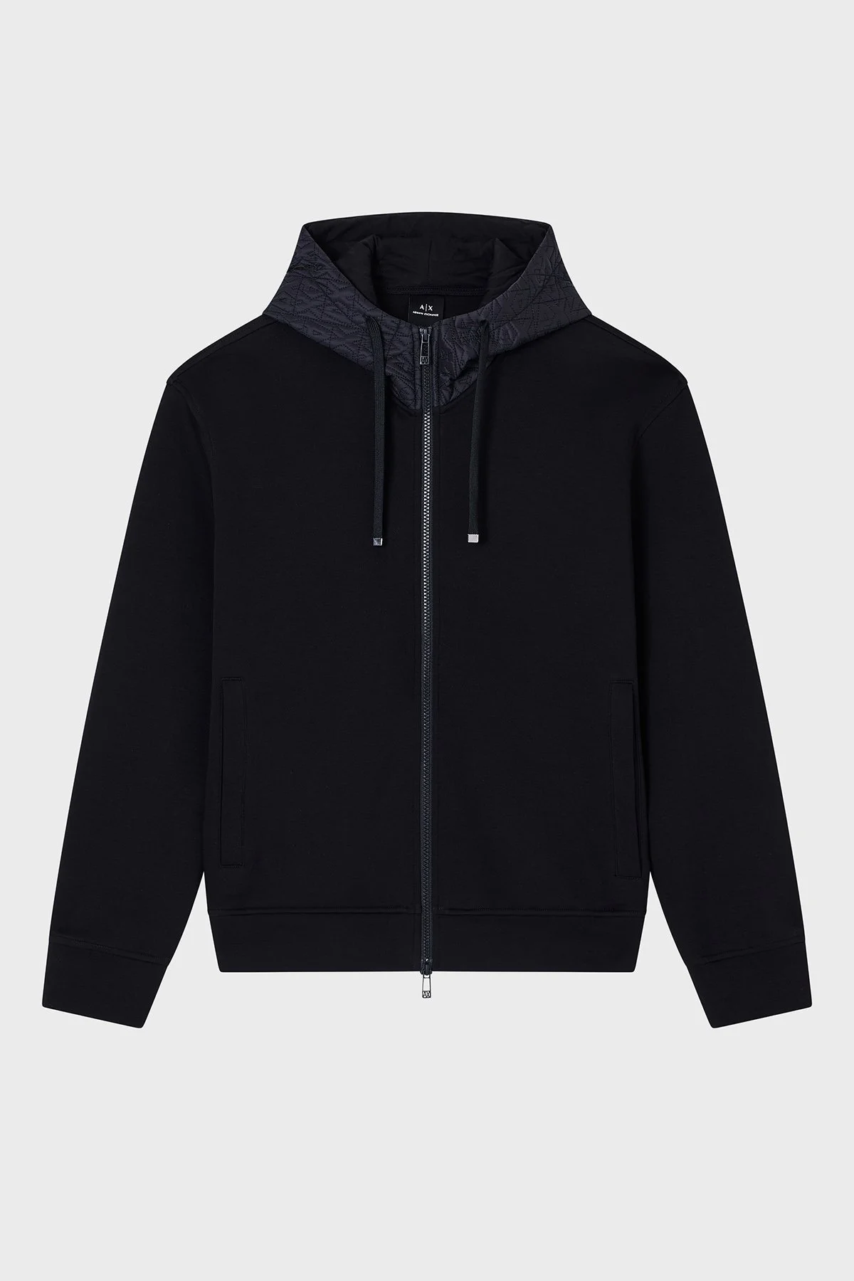 Armani Exchange Pamuklu Regular Fit Kapitoneli Kapüşonlu Fermuarlı Erkek Sweat XM001891 AF10818 UC001 SİYAH - 5