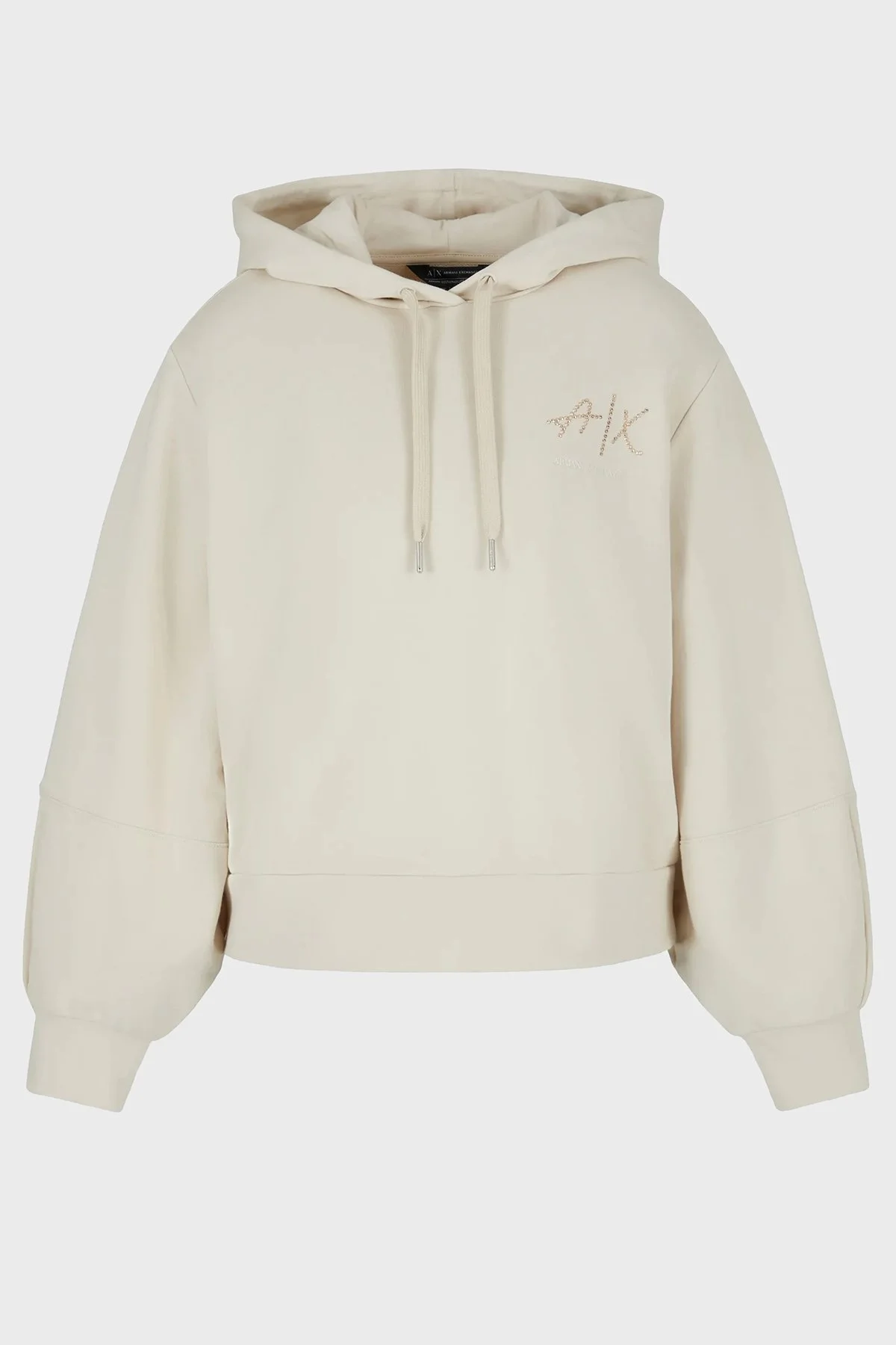 Armani Exchange Pamuklu Regular Fit Kapüşonlu Bayan Sweat 3DYM12 YJFFZ 1787 BEJ - 10