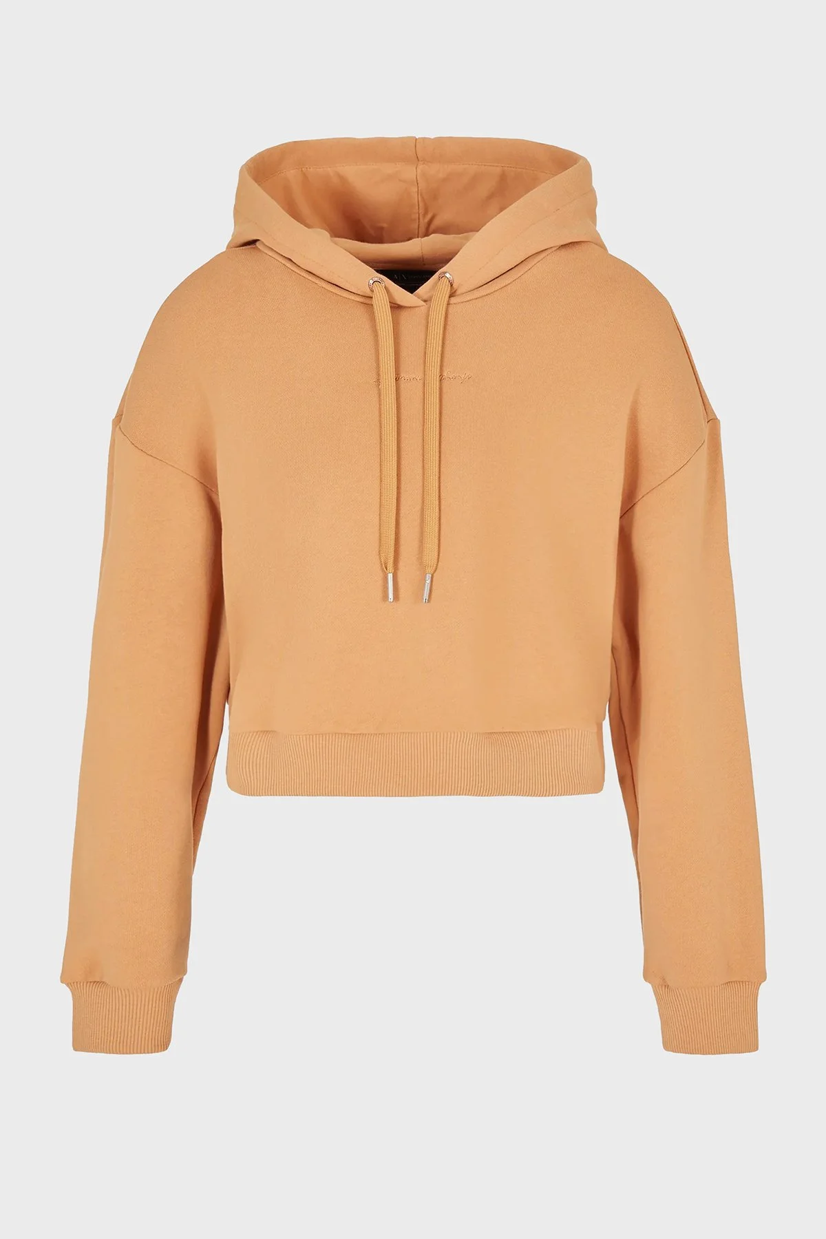 Armani Exchange Pamuklu Regular Fit Kapüşonlu Crop Kadın Sweat 6DYM71 YJEEZ 1788 Tarçın - 4