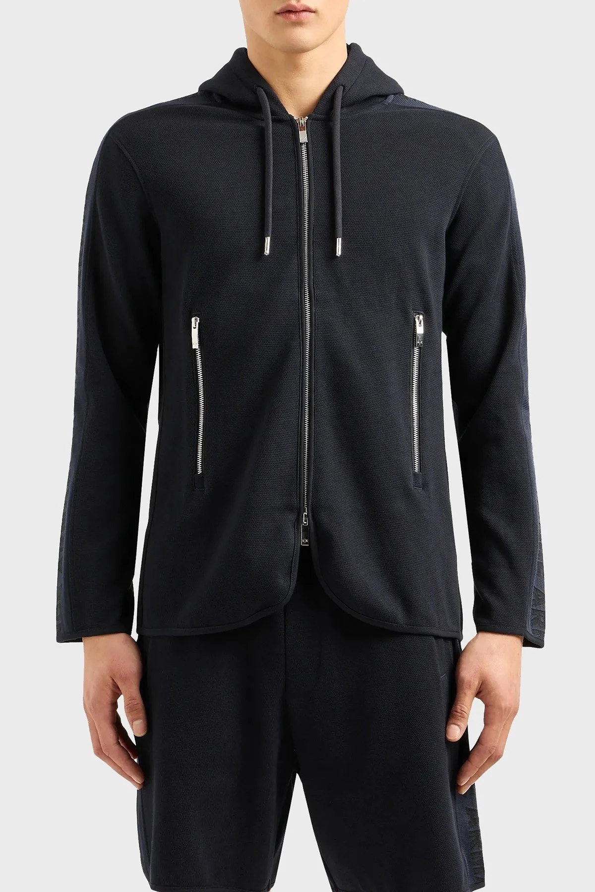 Armani Exchange Pamuklu Regular Fit Kapüşonlu Erkek Ceket 3DZGLA ZJLGZ 1583 LACİVERT - 1